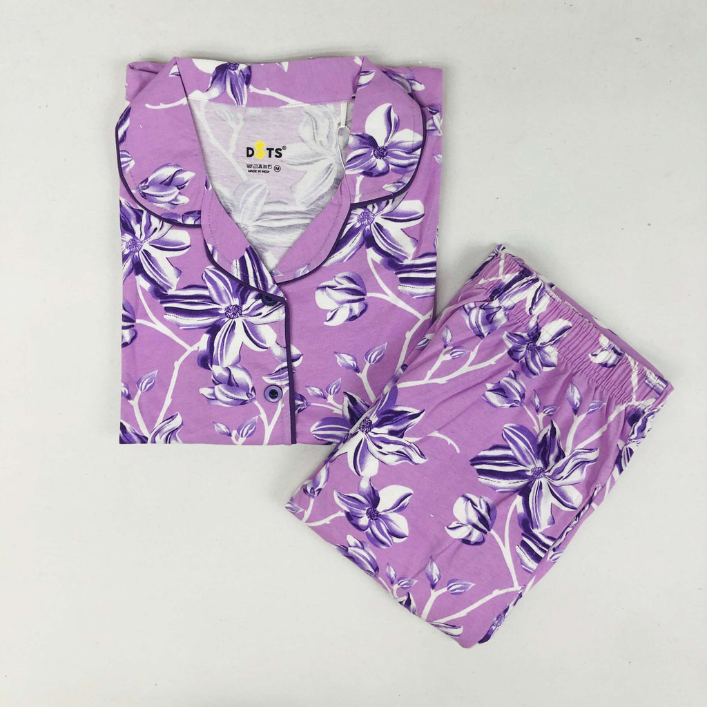 Dots Collar Pant Set with Pocket