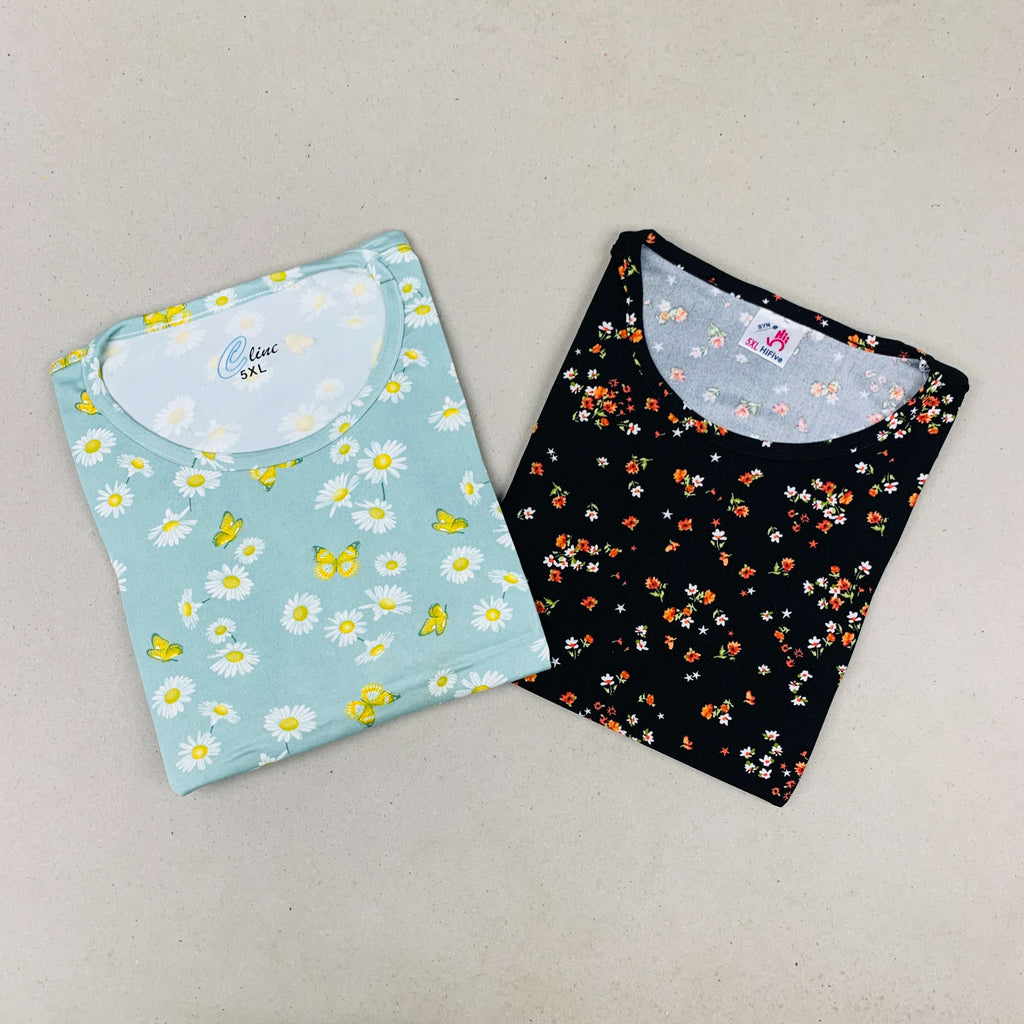 C-Line Ladies Tshirt Combo Pack Of 2 (42 Inch)