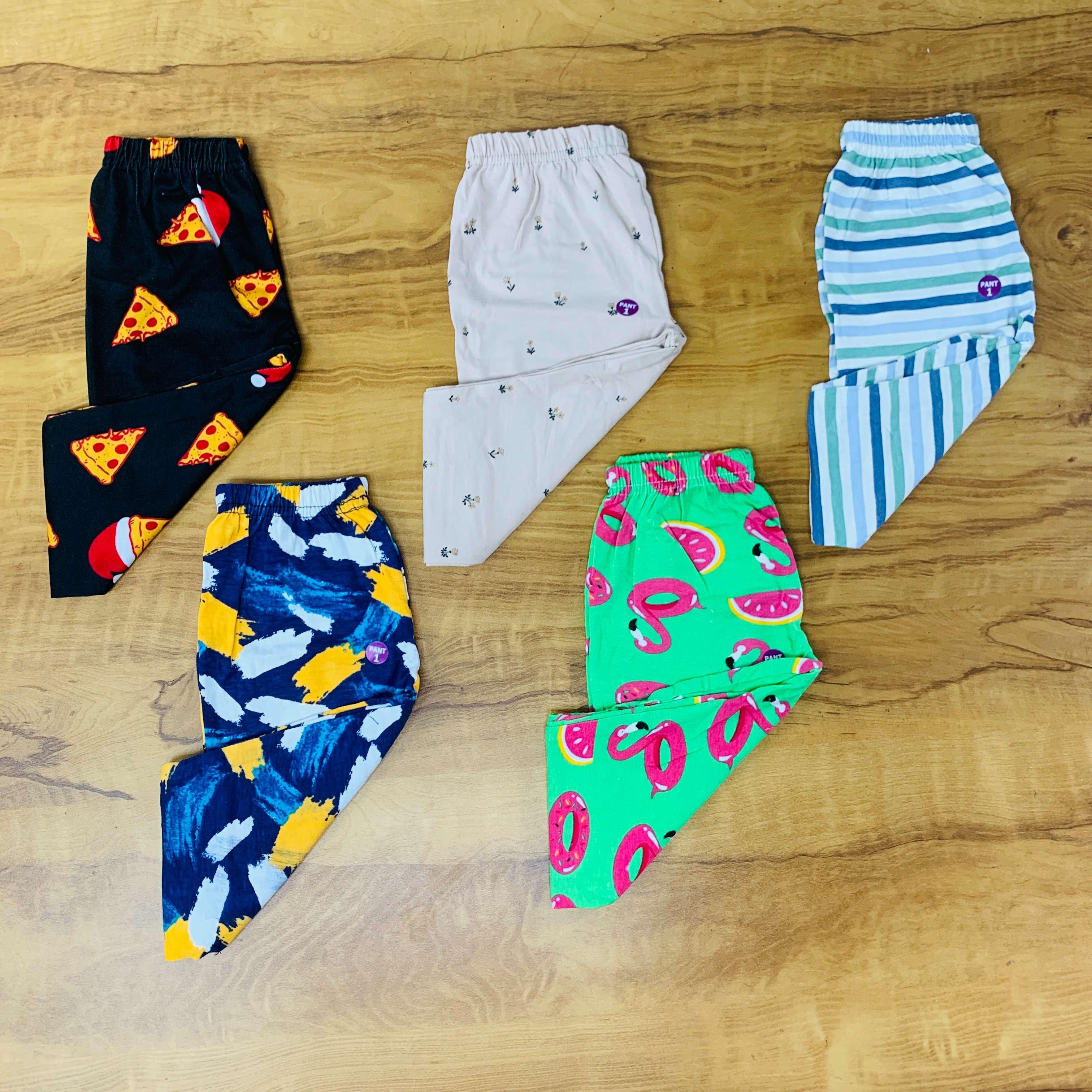 Unisex Kids Pants Pack of 5