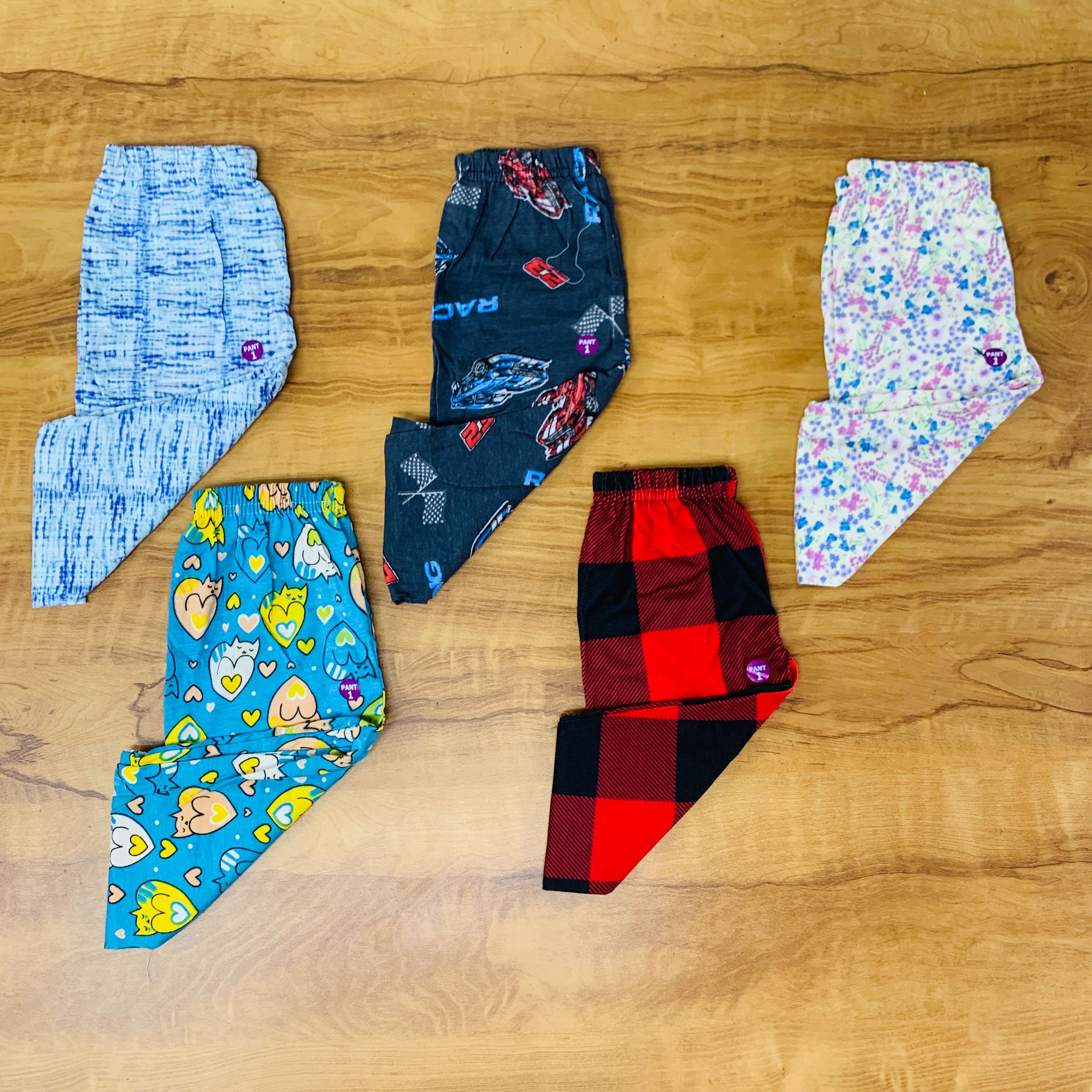 Unisex Kids Pants Pack of 5
