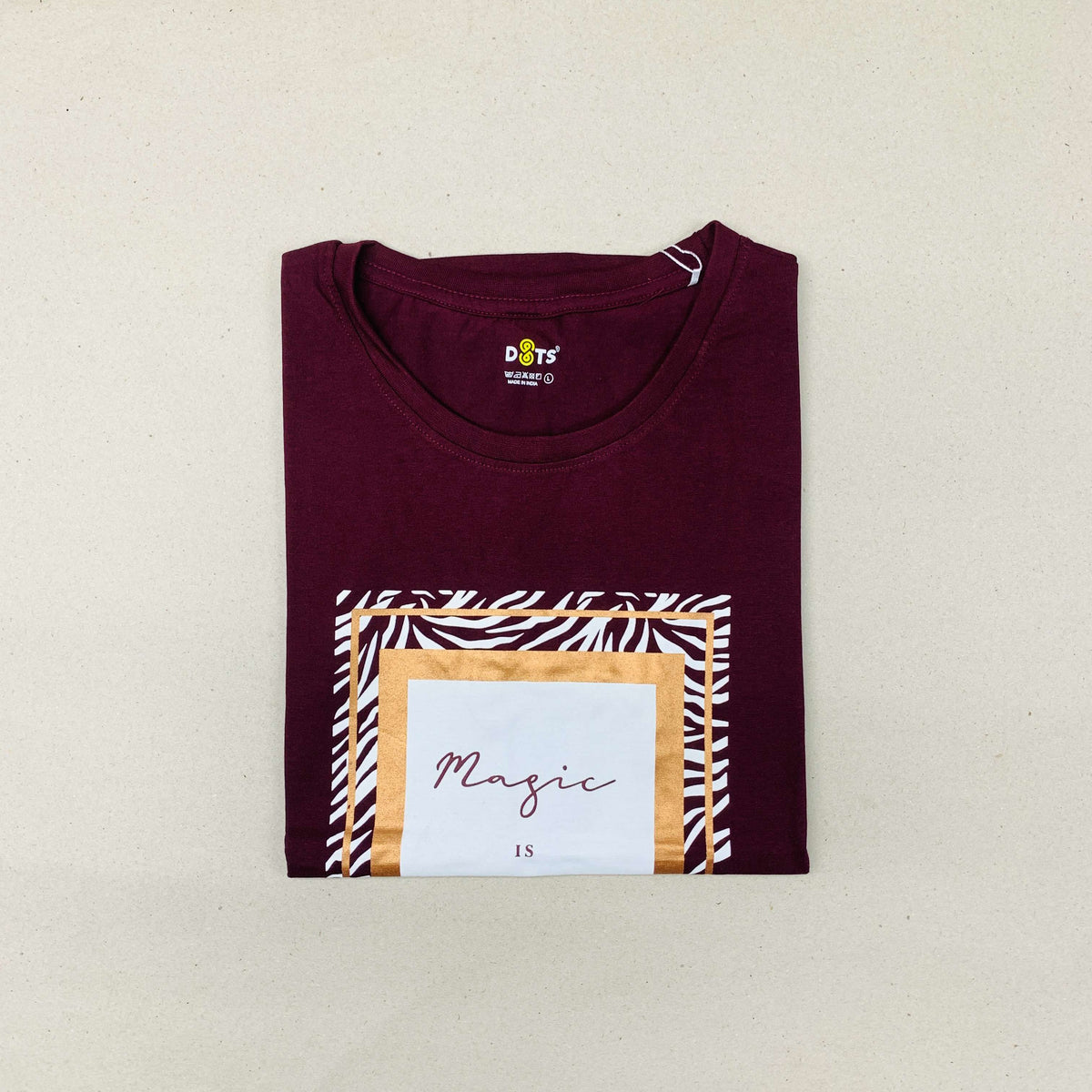 Women’s Solid T-Shirt-Dots
