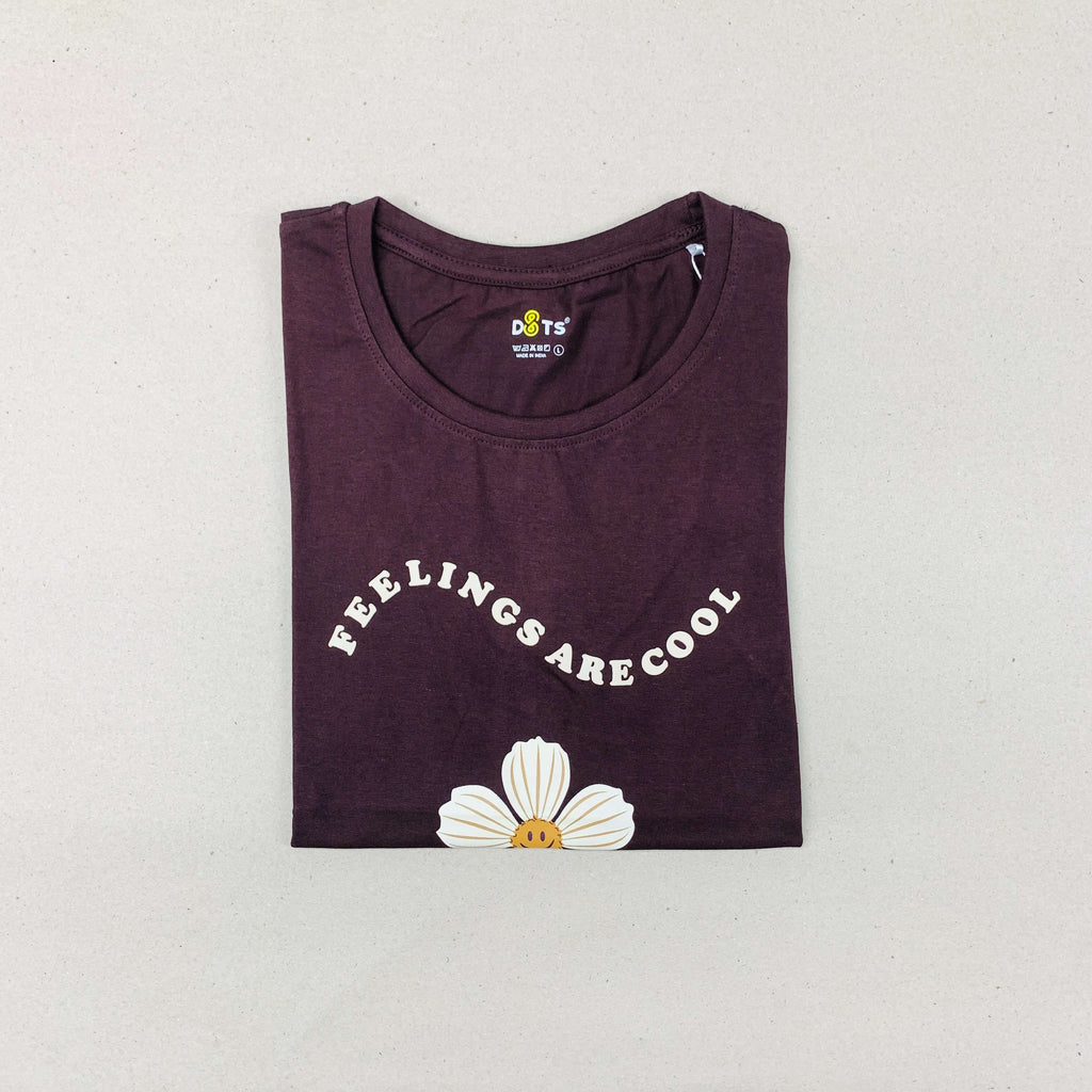 Women’s Solid T-Shirt-Dots