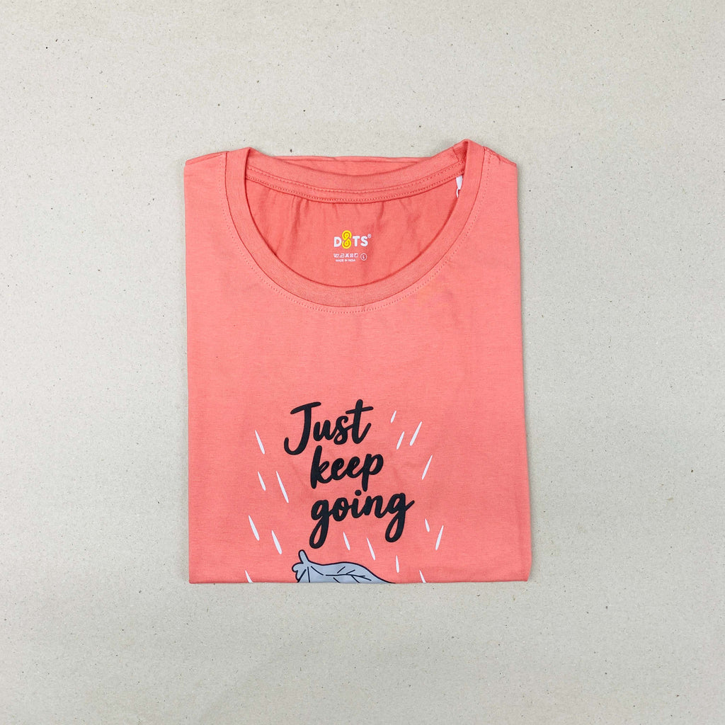 Women’s Solid T-Shirt-Dots
