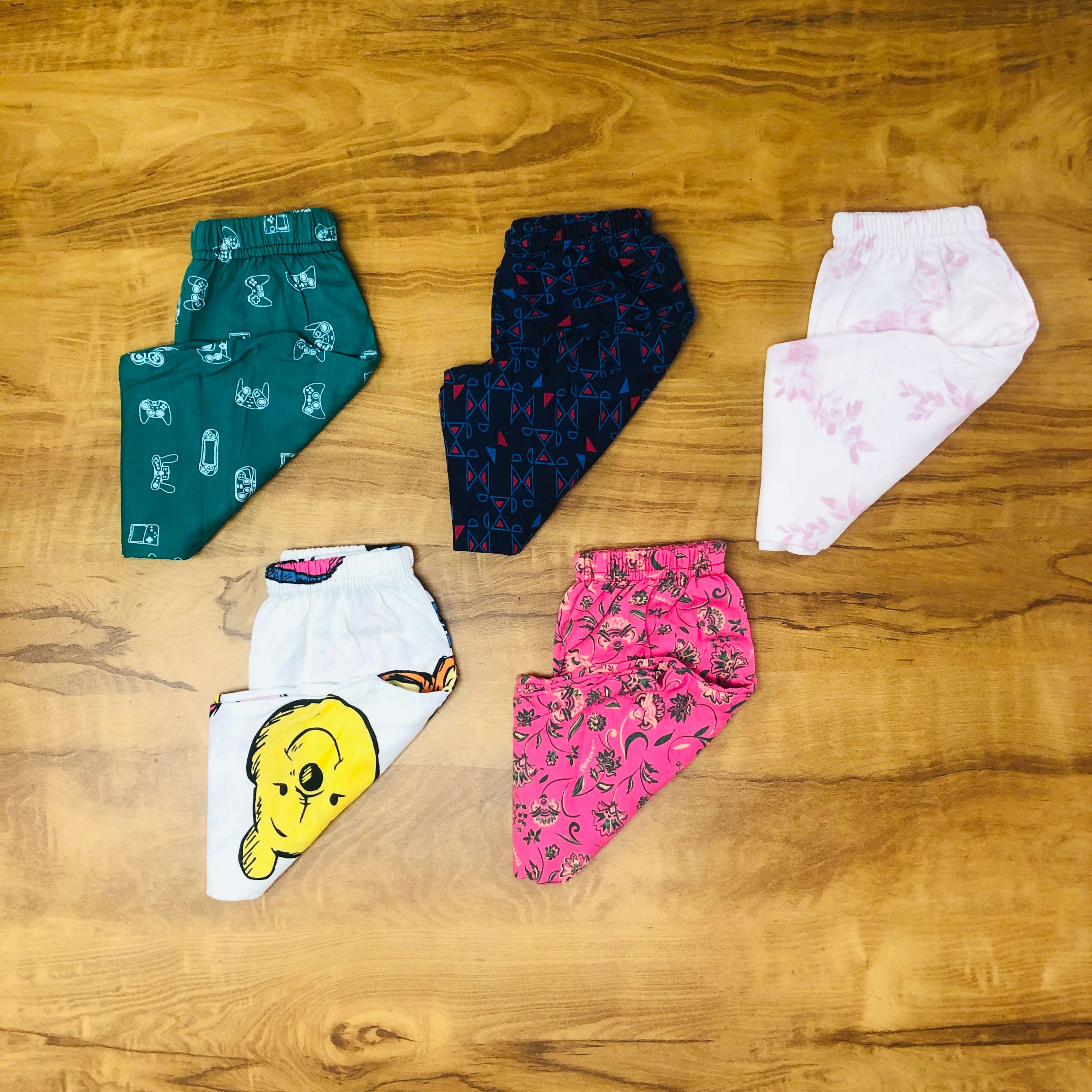 Unisex Kids Pants Pack of 5