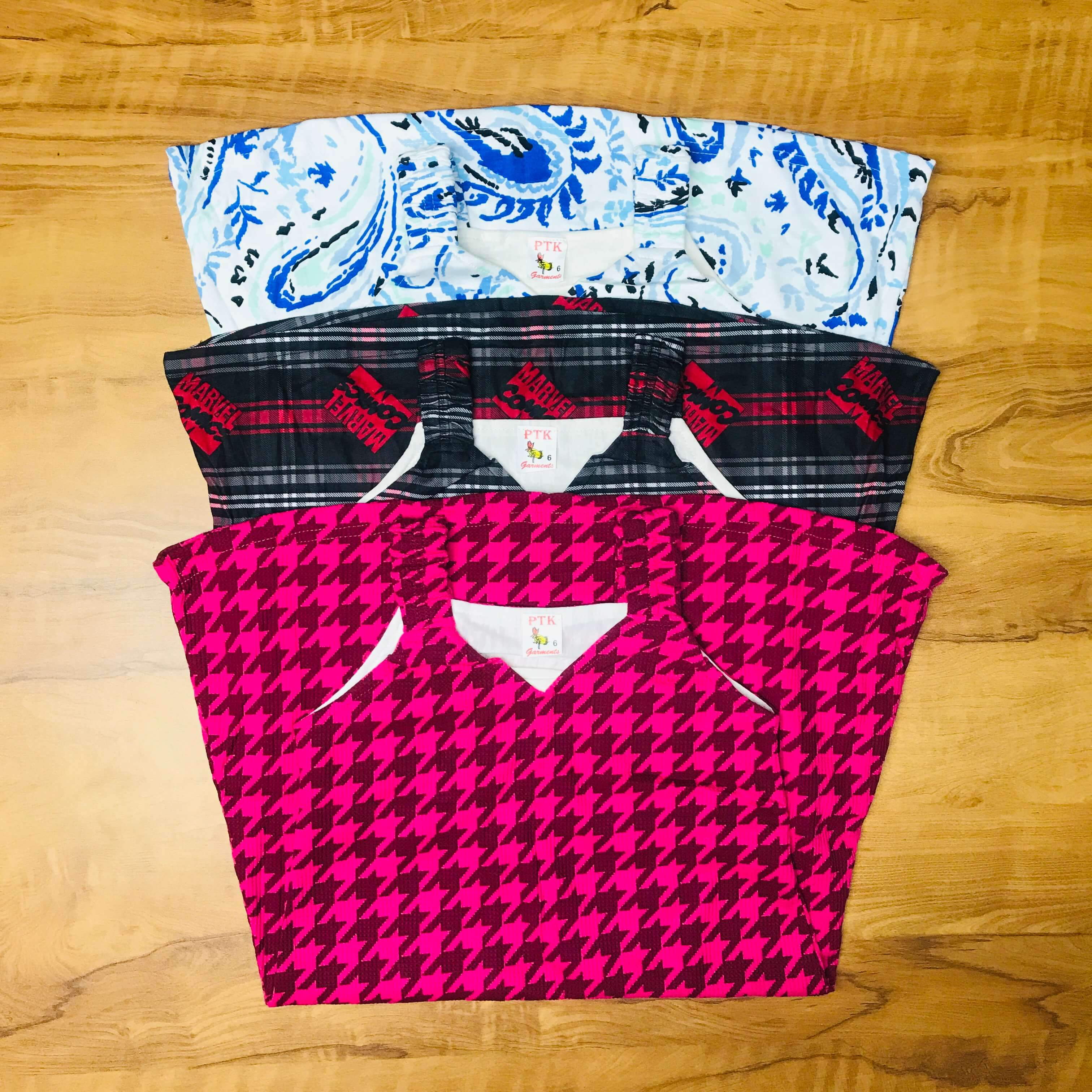 PK Kids Sleeveless Frock Combo