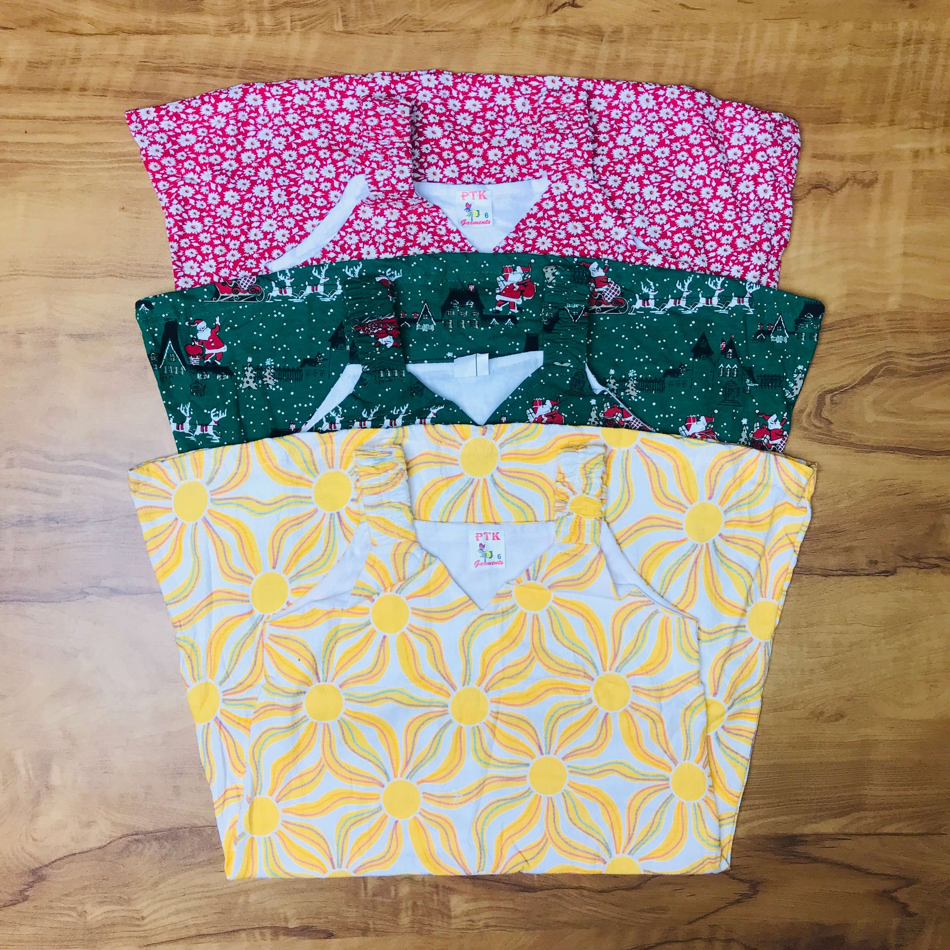 PK Kids Sleeveless Frock Combo