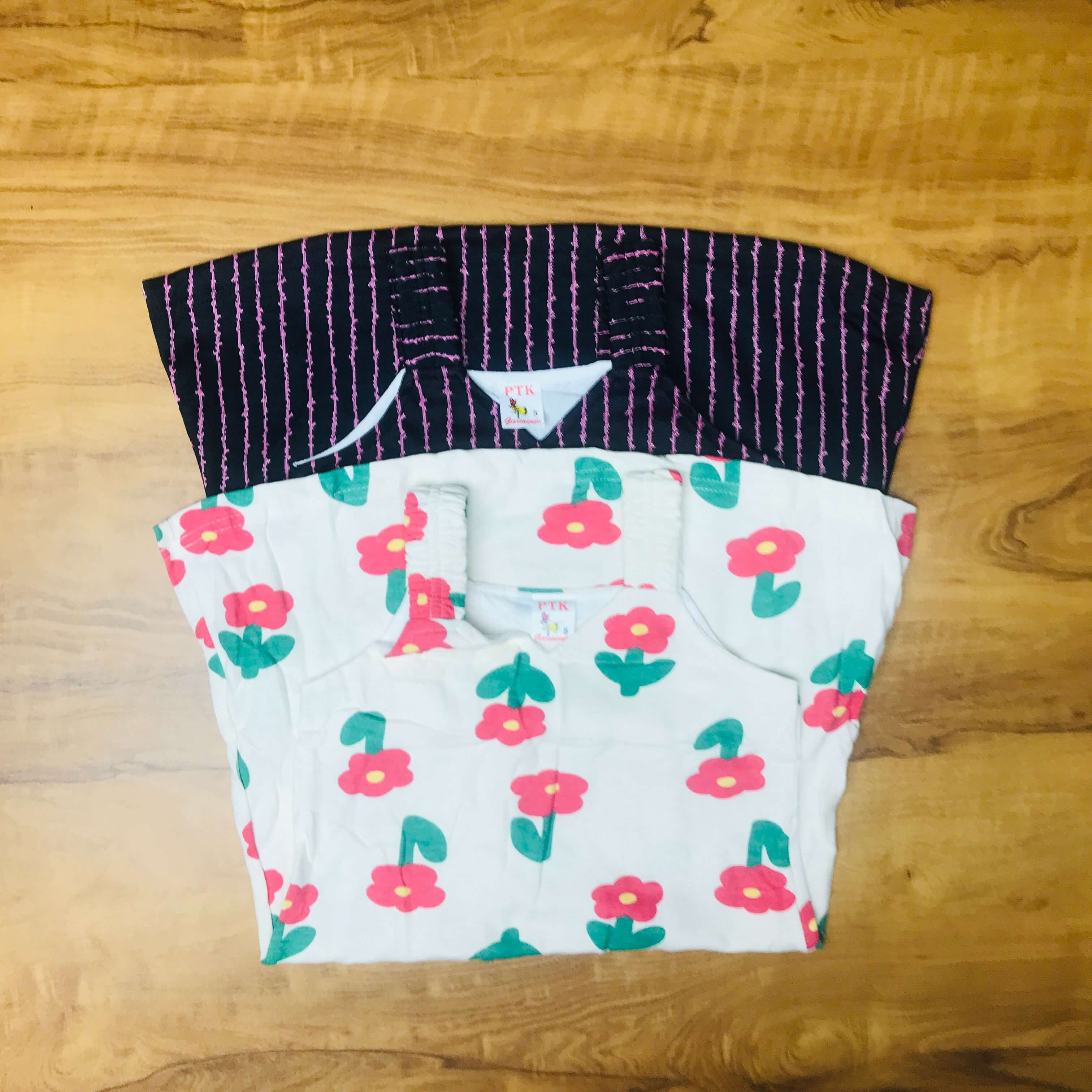 PK Kids Sleeveless Frock Combo