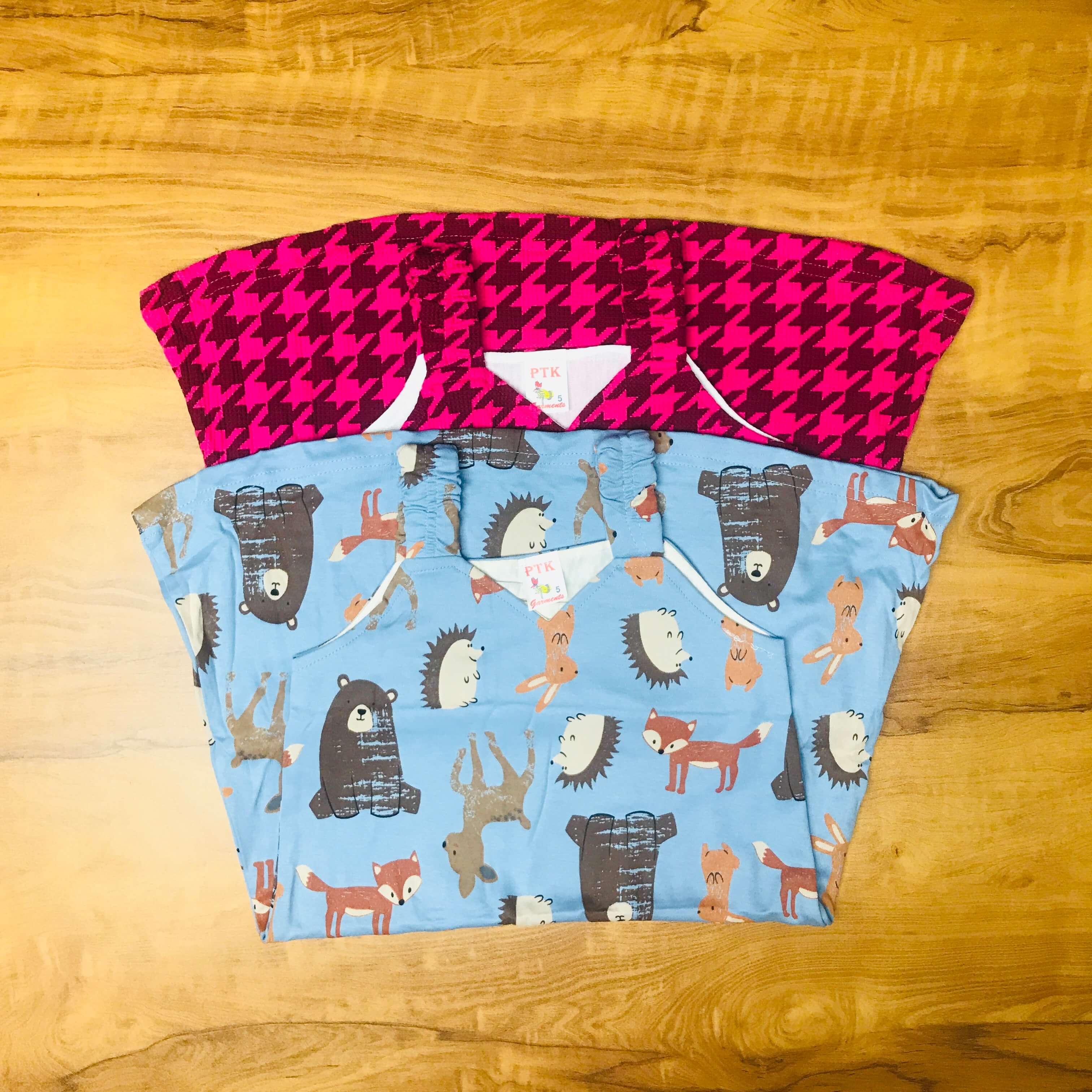 PK Kids Sleeveless Frock Combo