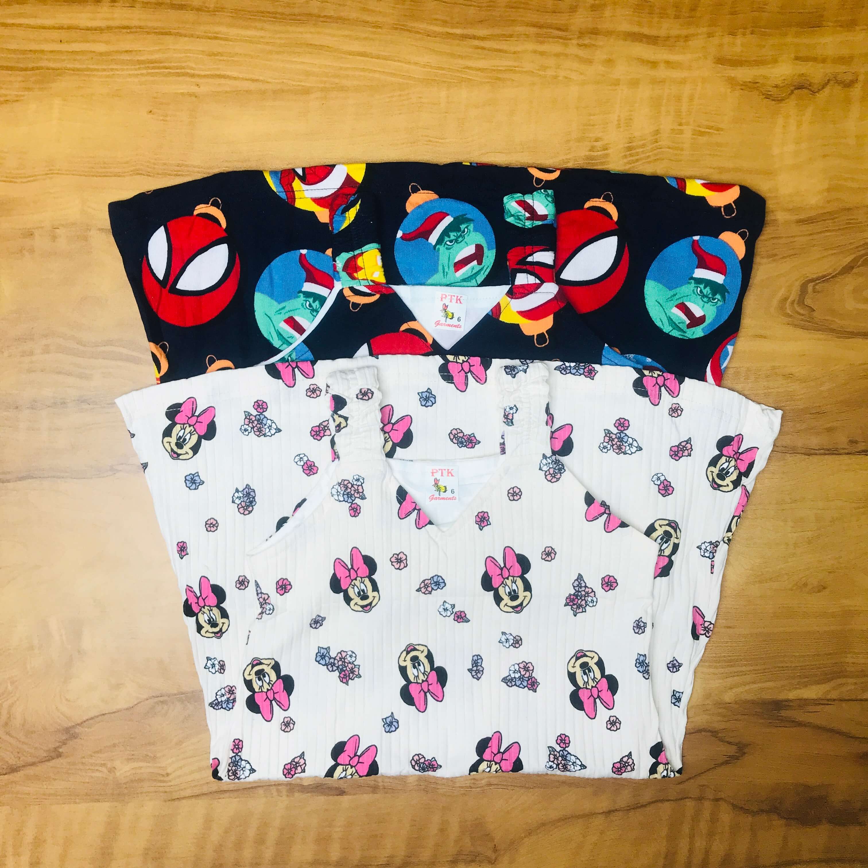 PK Kids Sleeveless Frock Combo