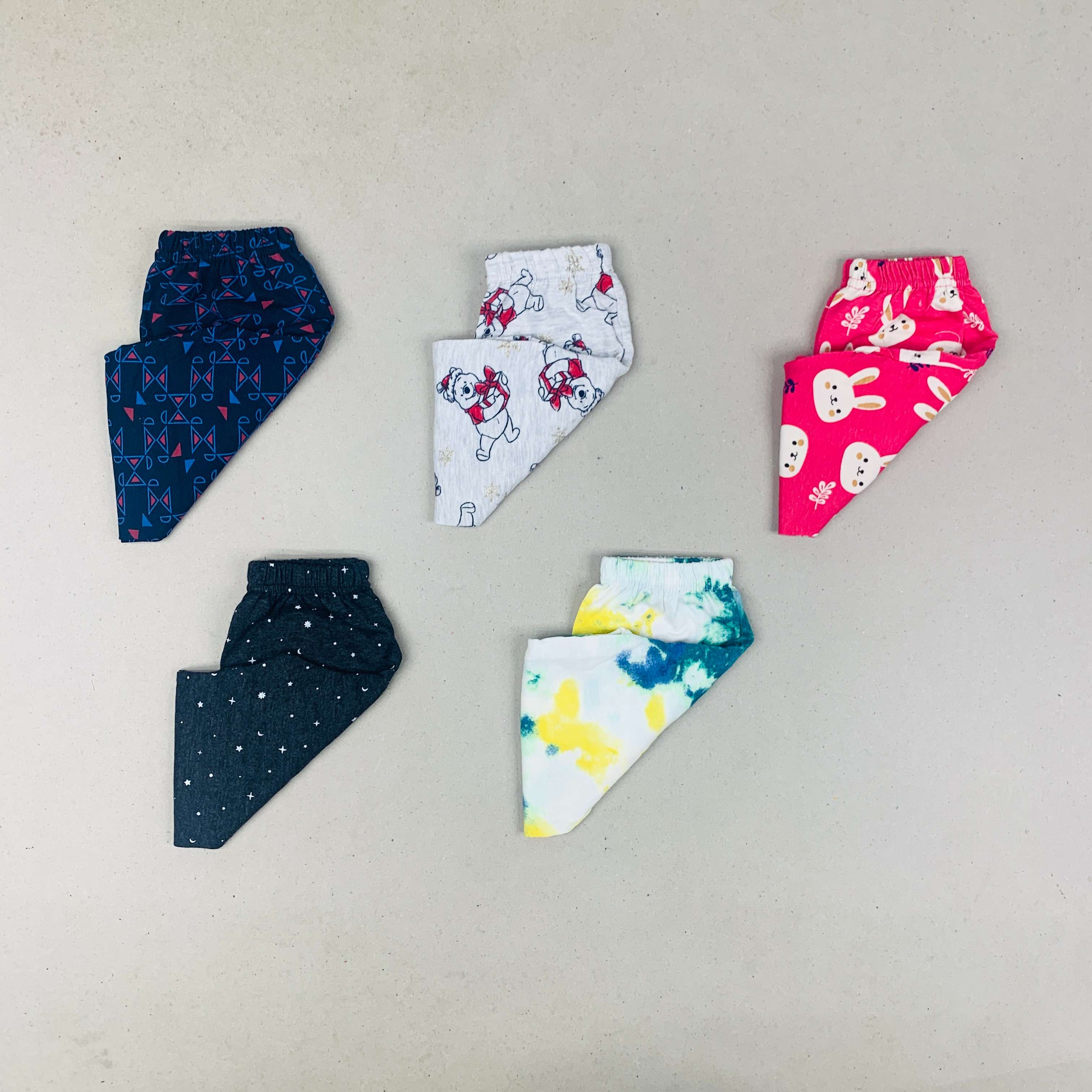 Unisex Kids Pants Pack of 5