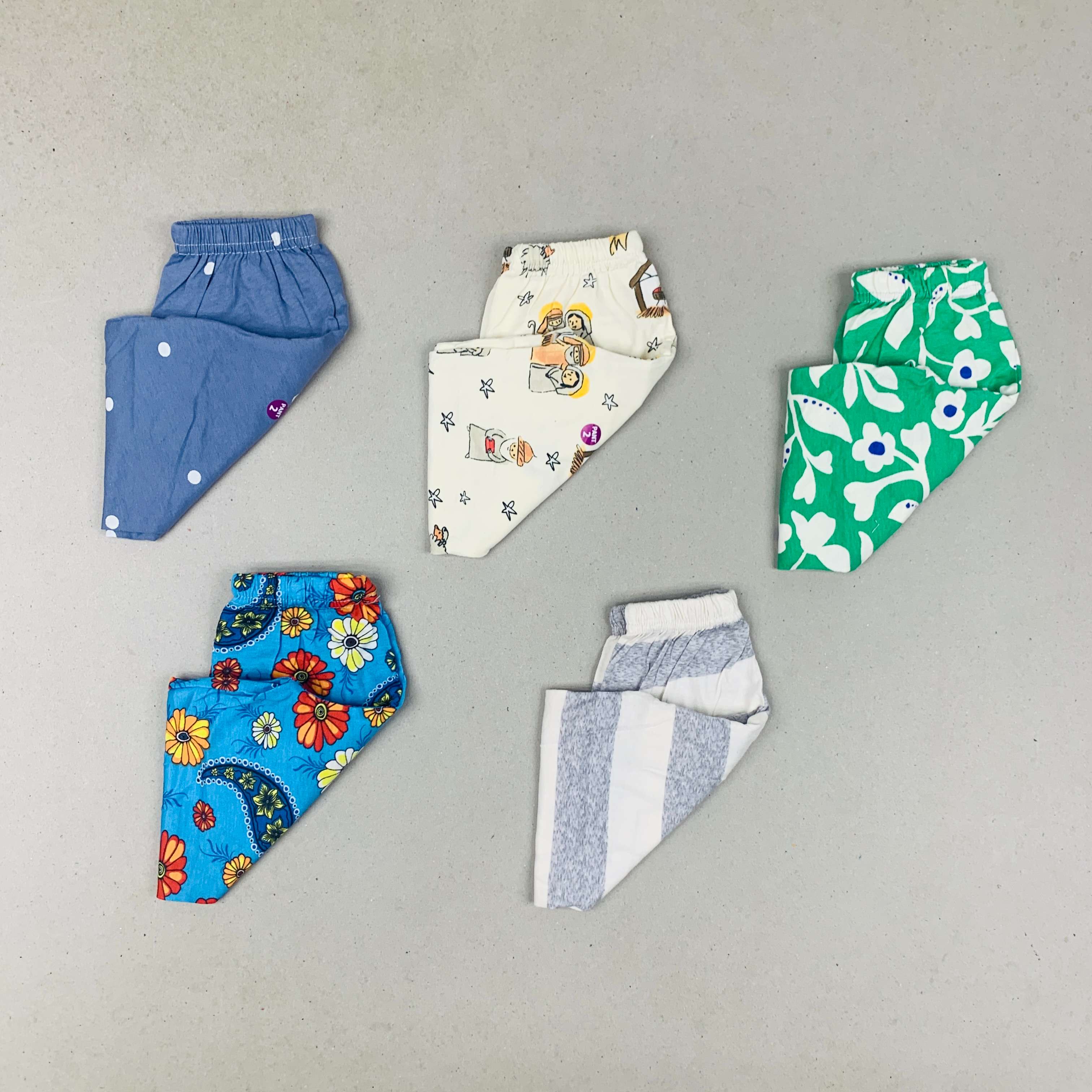 Unisex Kids Pants Pack of 5