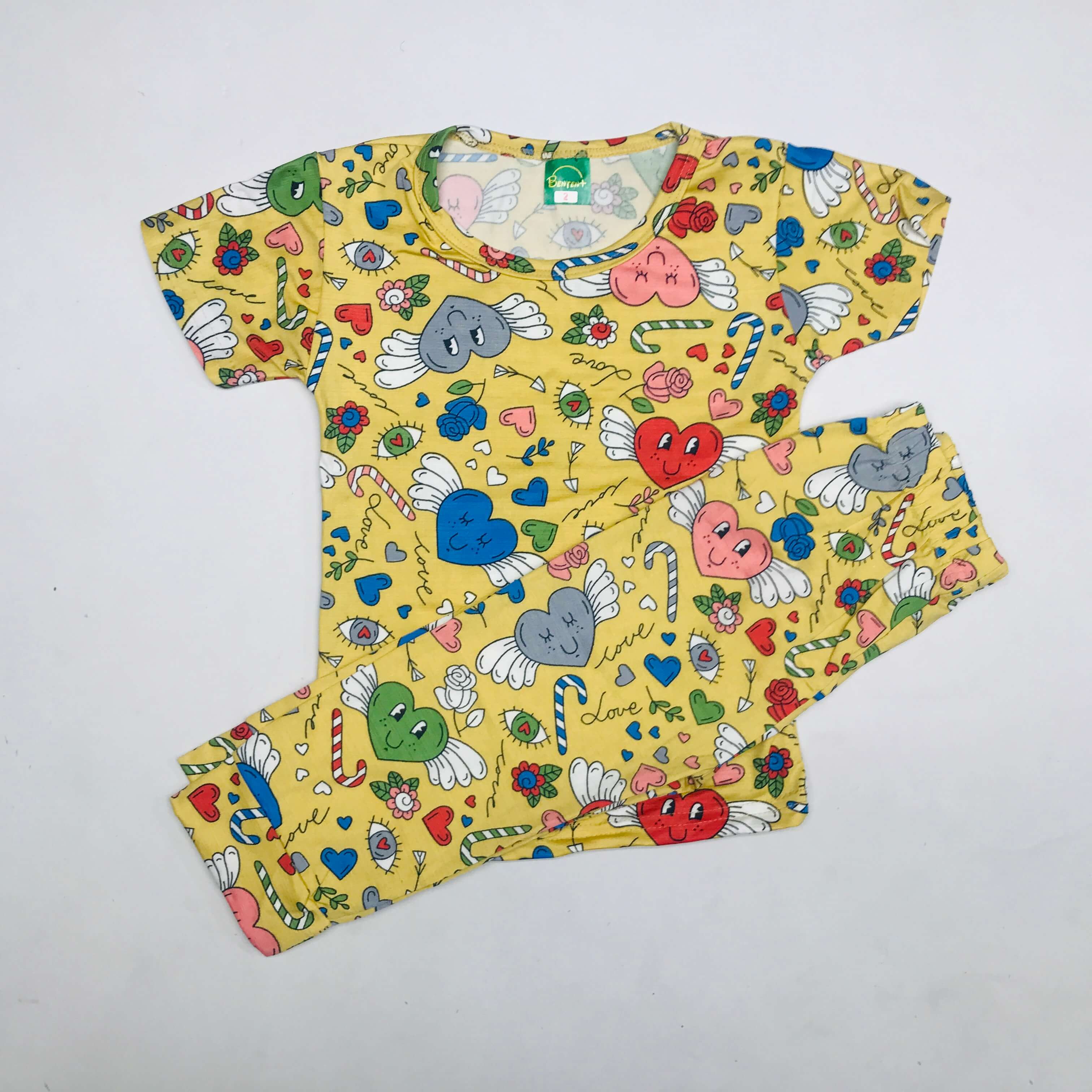 Cartoon Cuddles printed Pant Set