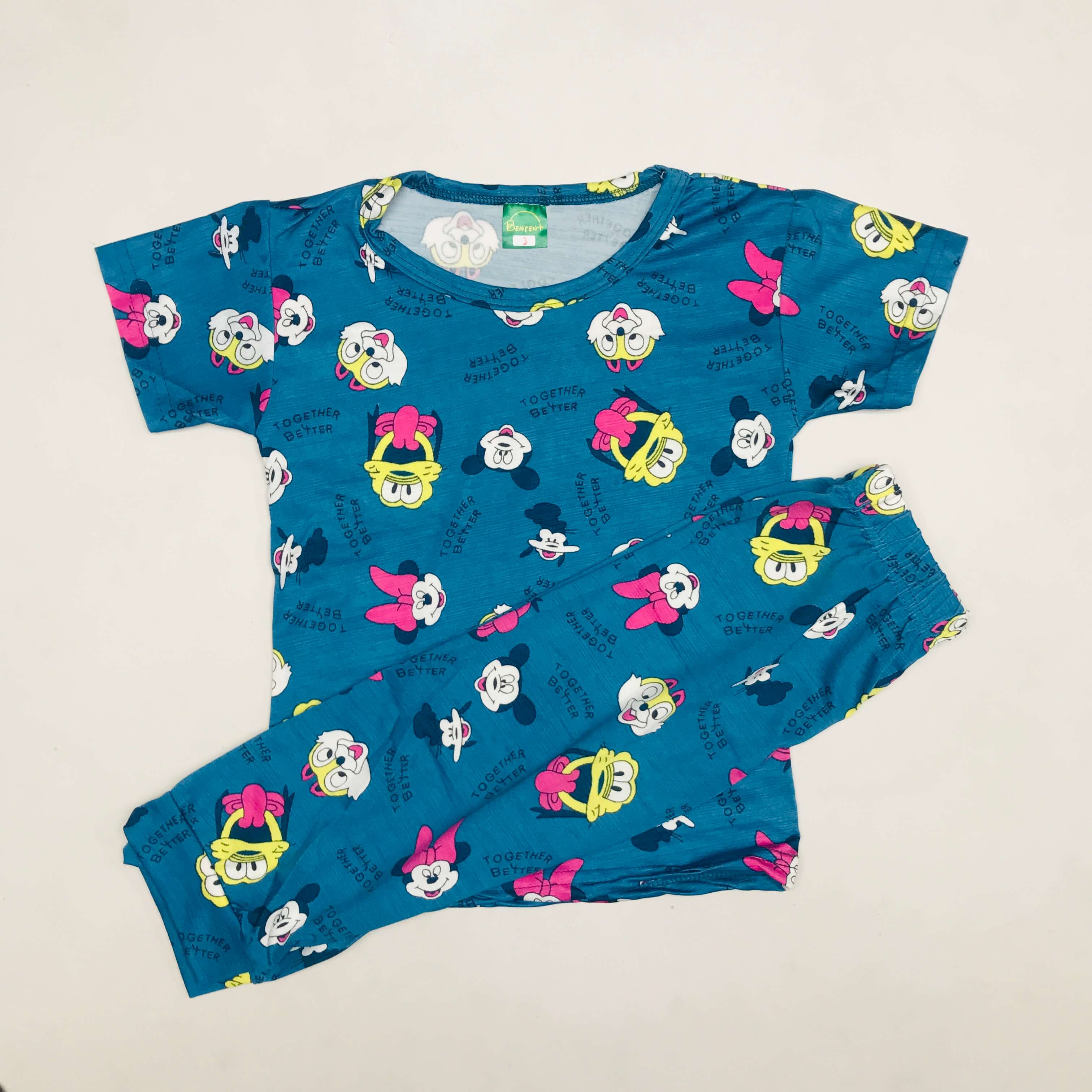 Cartoon Cuddles printed Pant Set