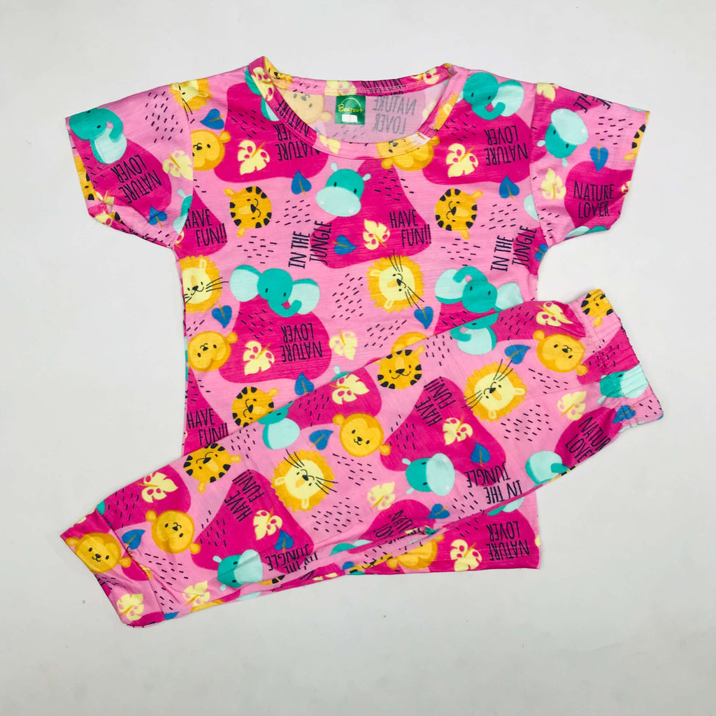 Cartoon Cuddles printed Pant Set