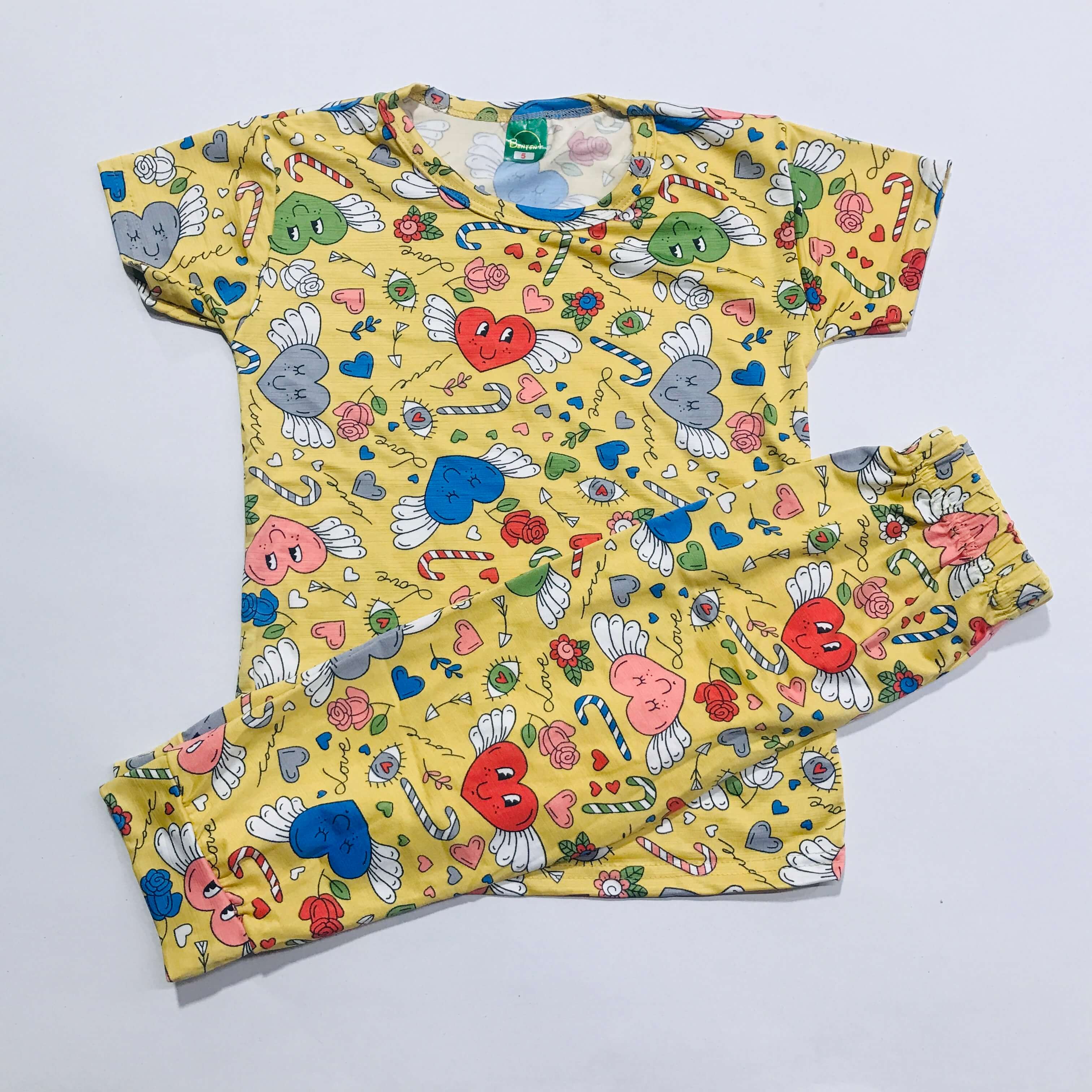 Cartoon Cuddles printed Pant Set