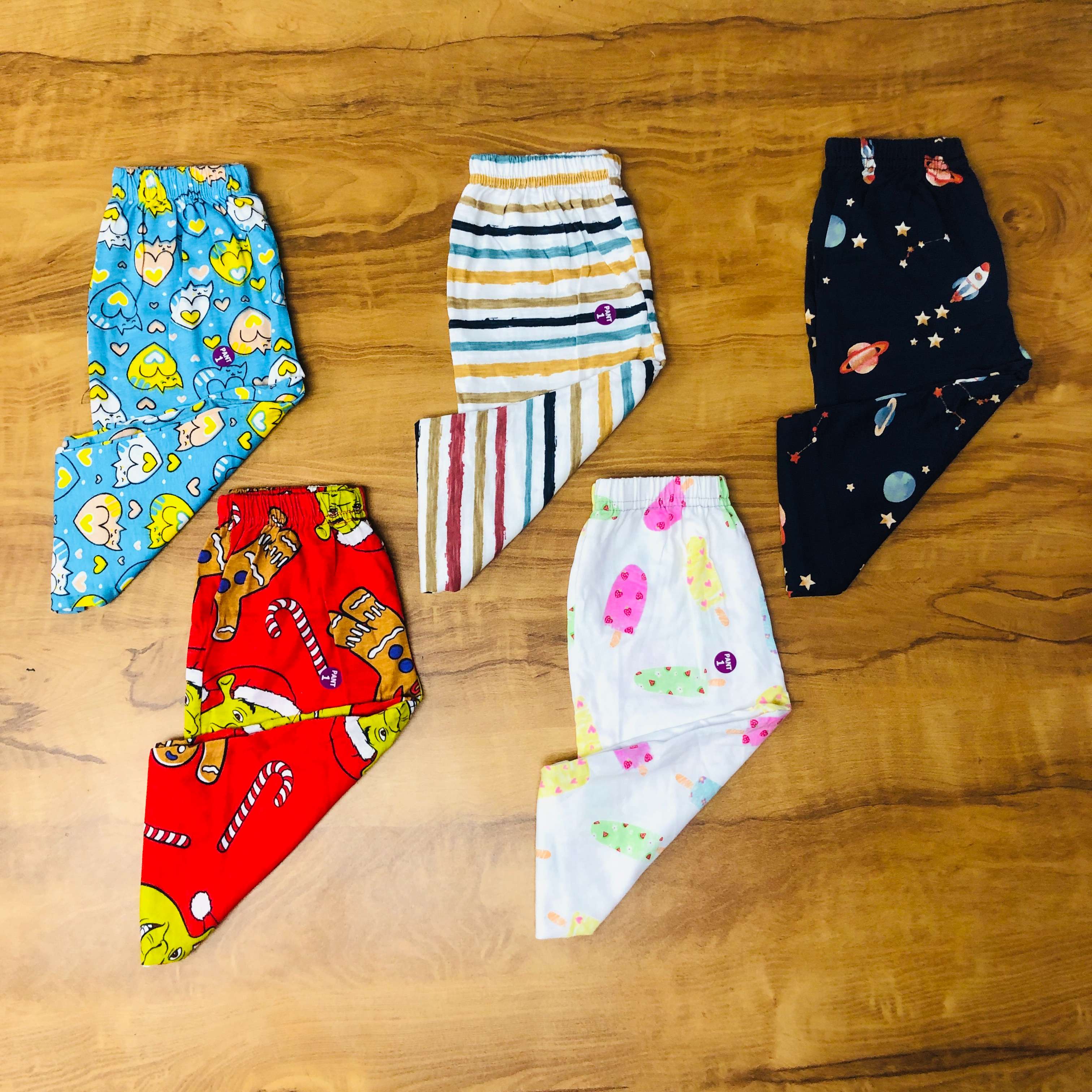 Unisex Kids Pants Pack of 5