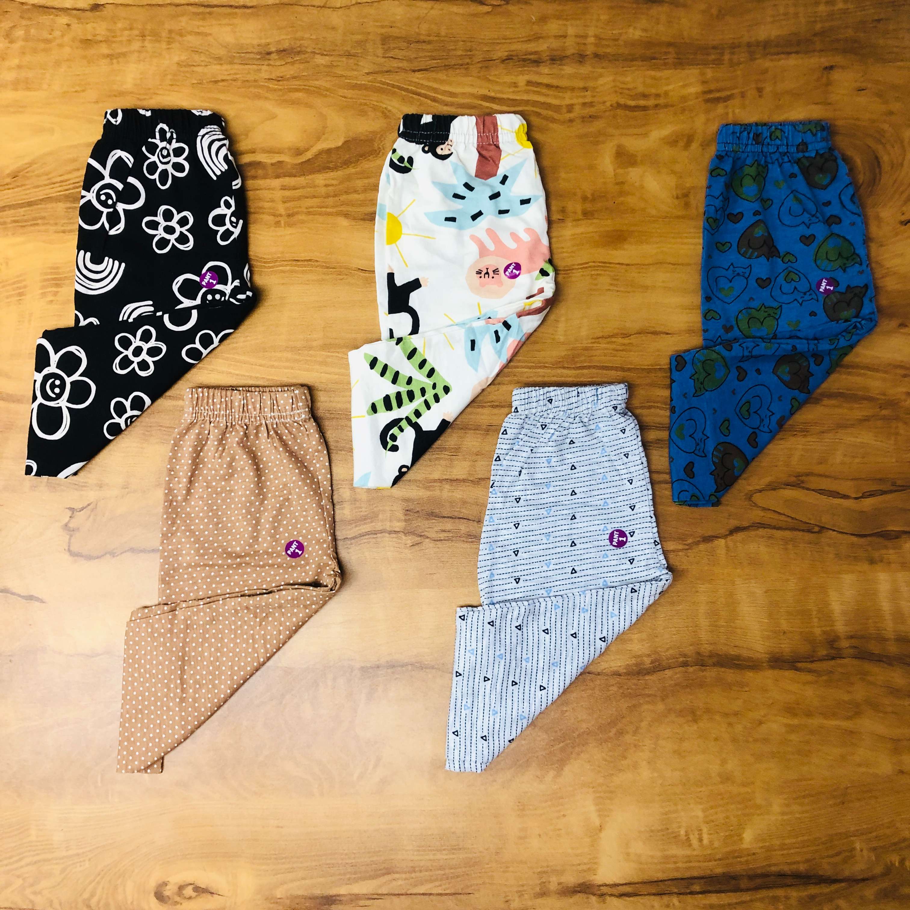 Unisex Kids Pants Pack of 5