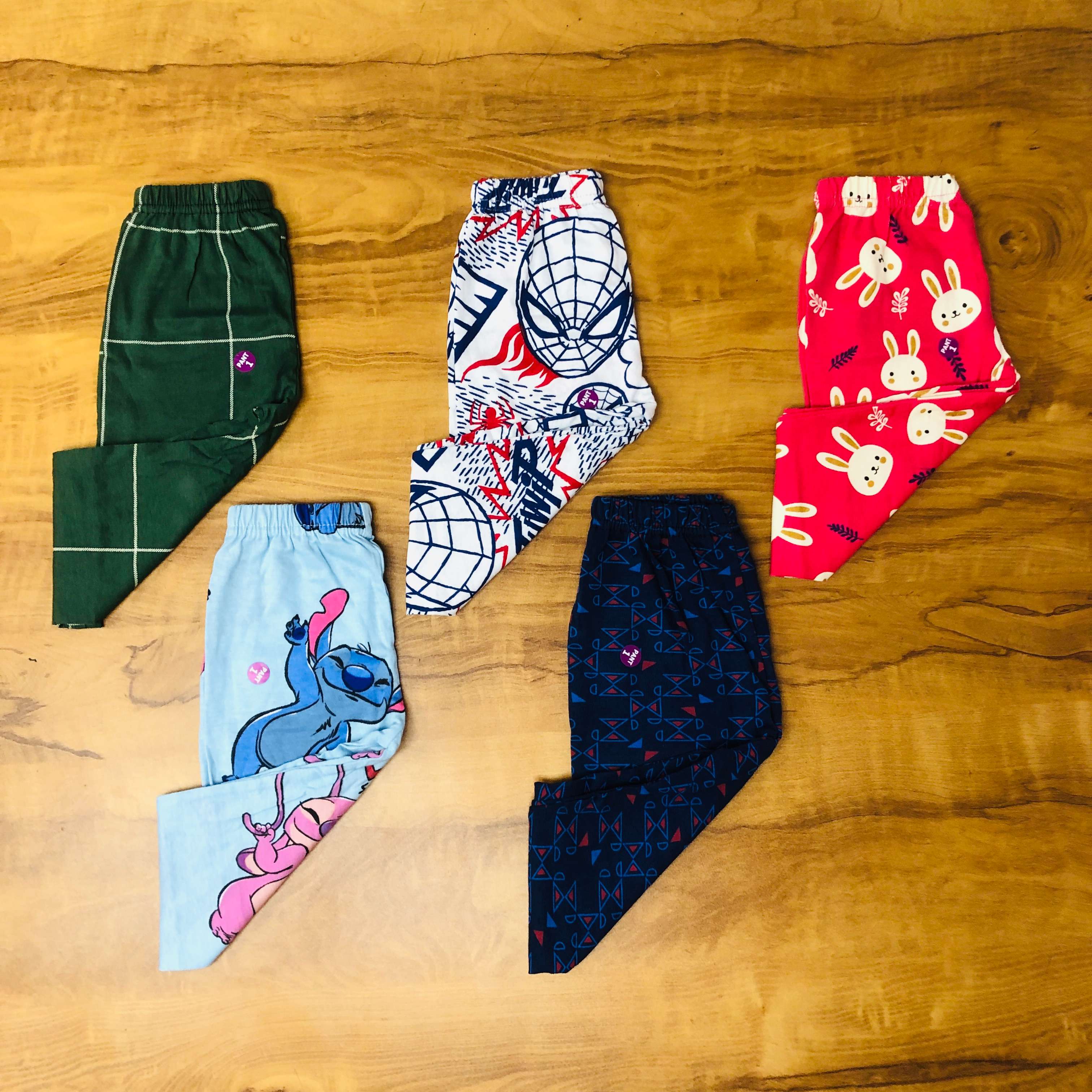 Unisex Kids Pants Pack of 5
