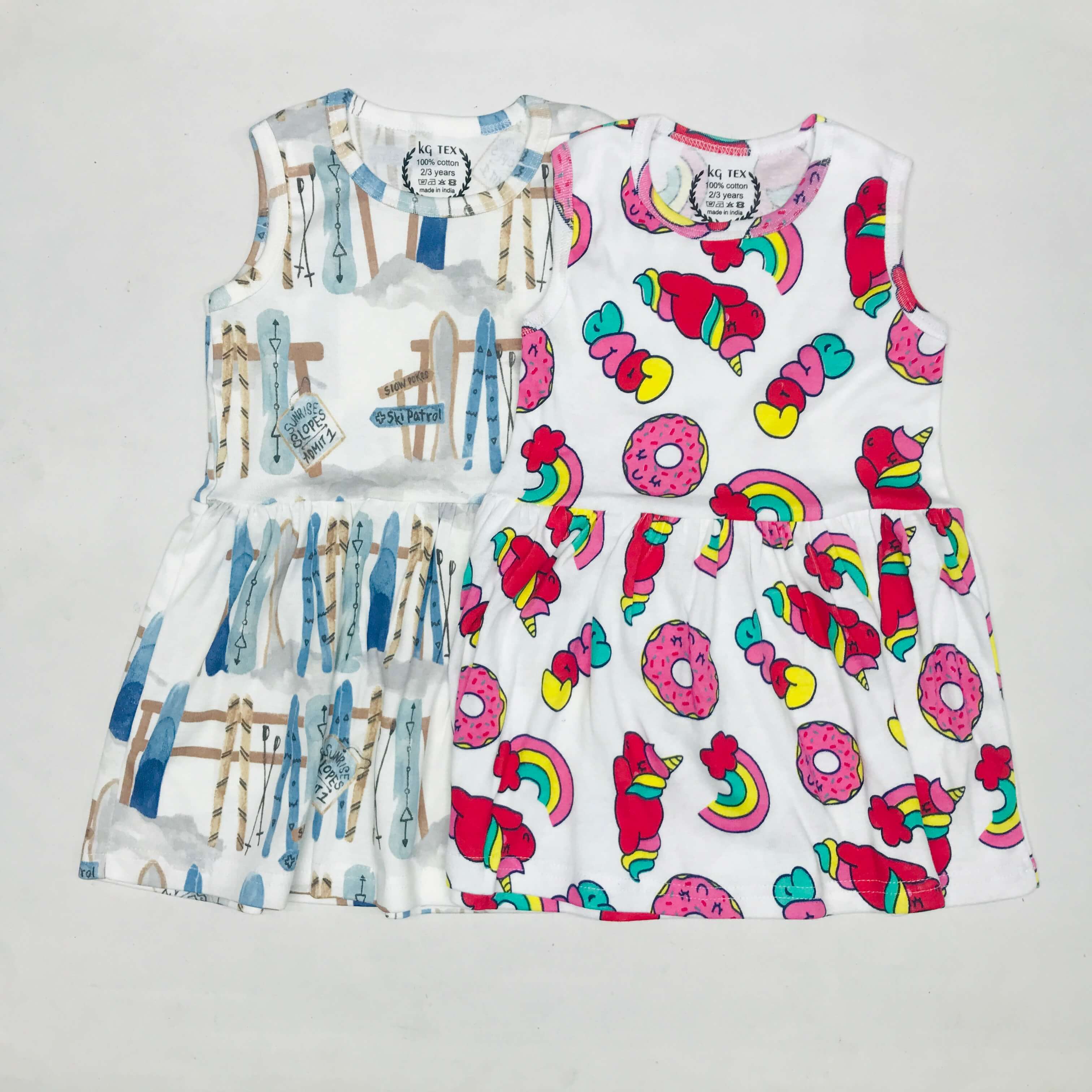 Breezy Bloom Kids Frock Pack of 2