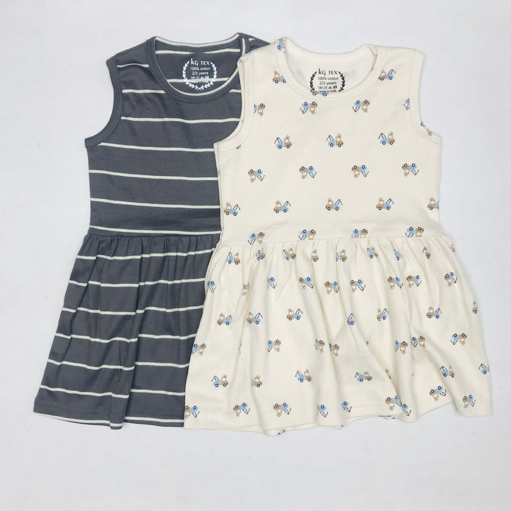 Breezy Bloom Kids Frock Pack of 2