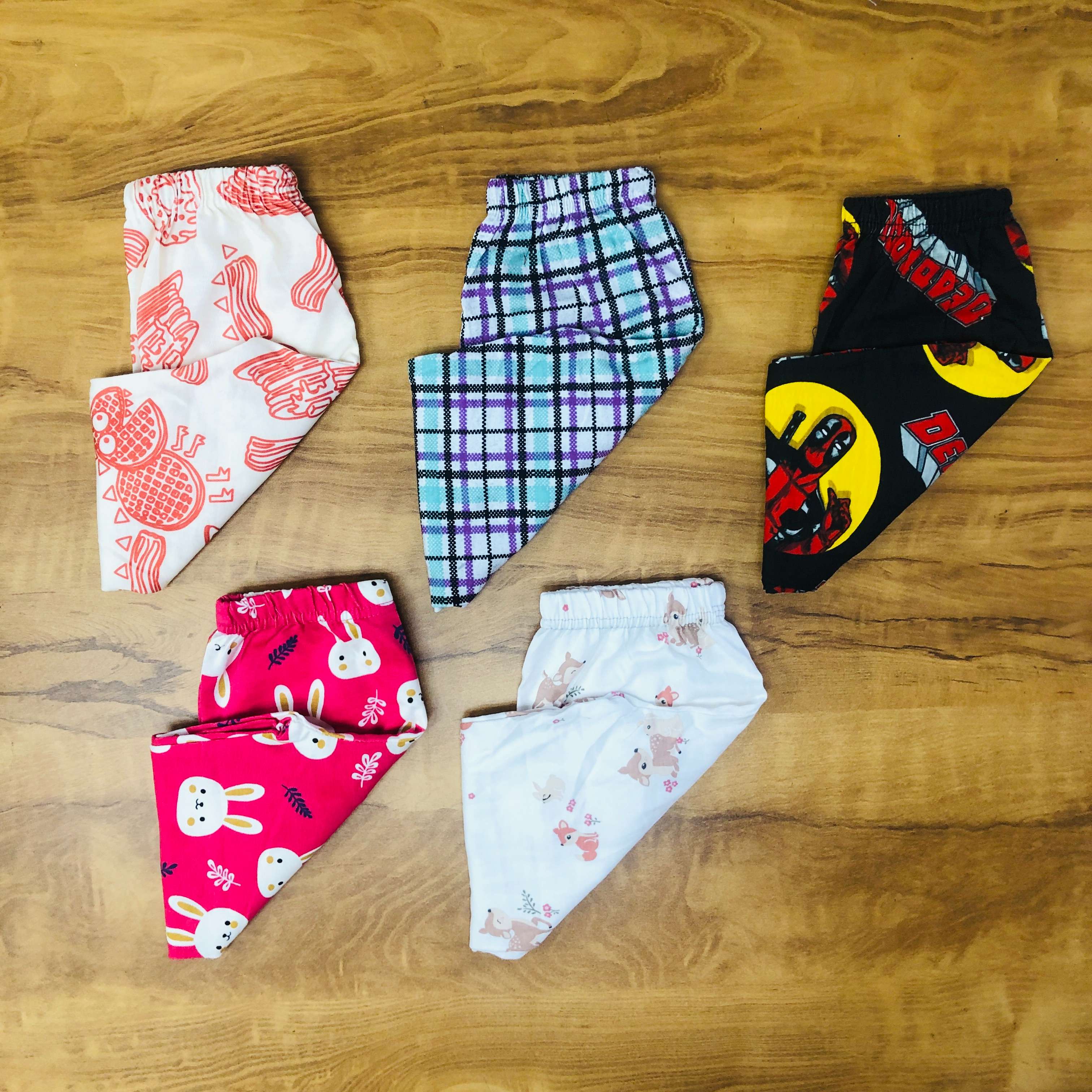 Unisex Kids Pants Pack of 5