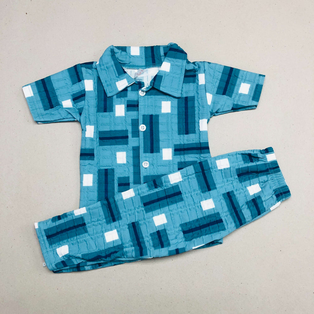 Clay And Blue Pant Set