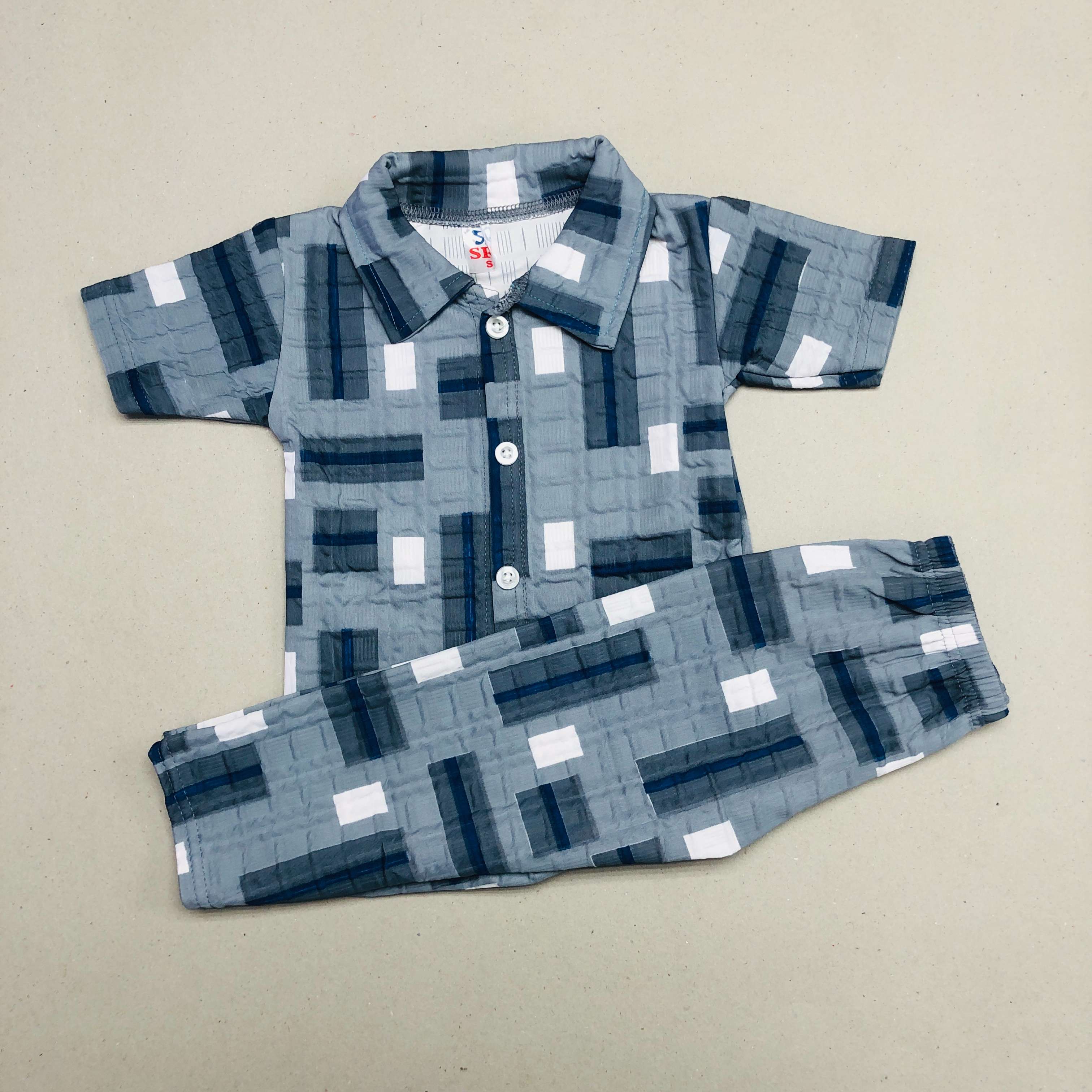 Clay And Blue Pant Set