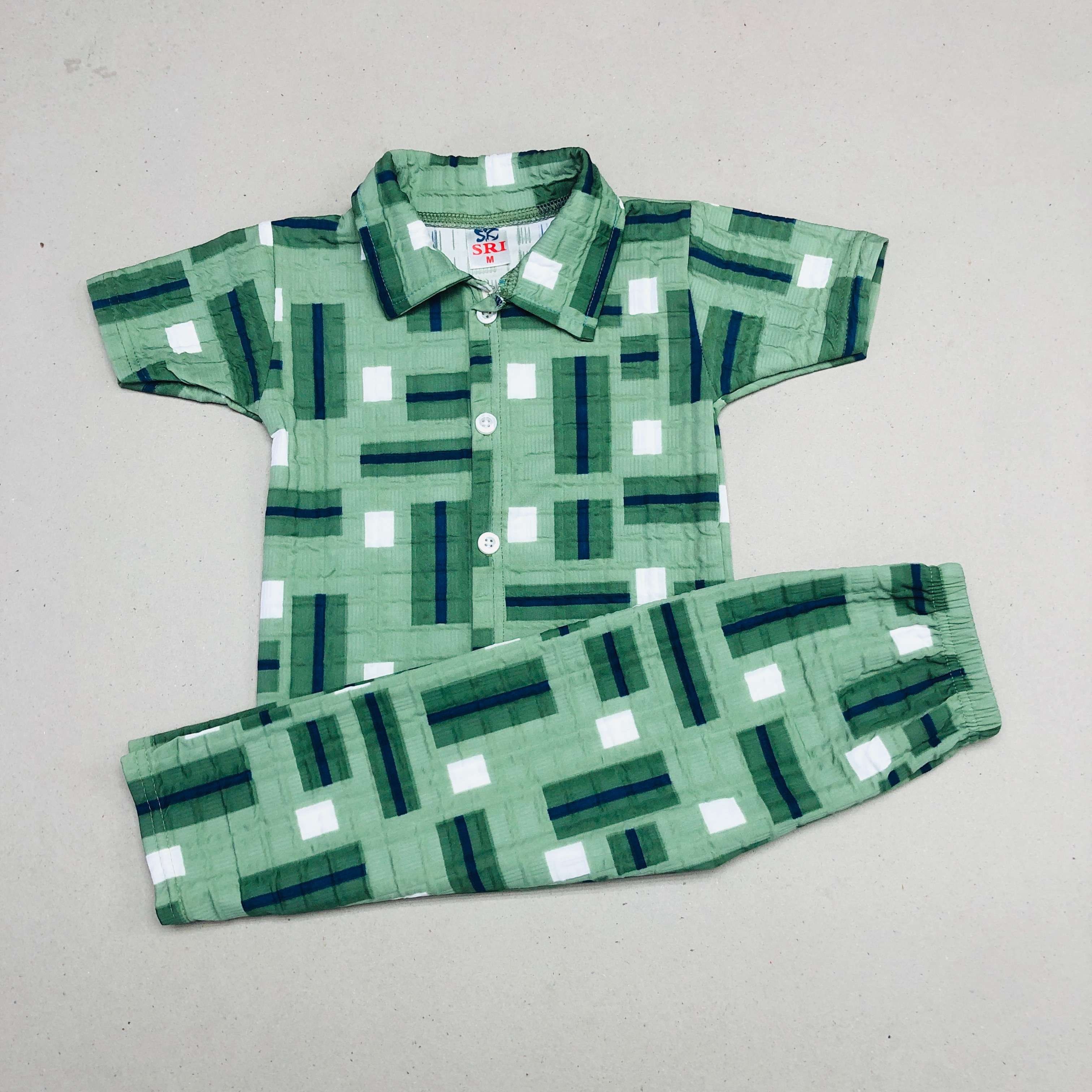 Clay And Blue Pant Set