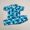 Clay And Blue Pant Set