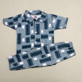 Clay And Blue Pant Set