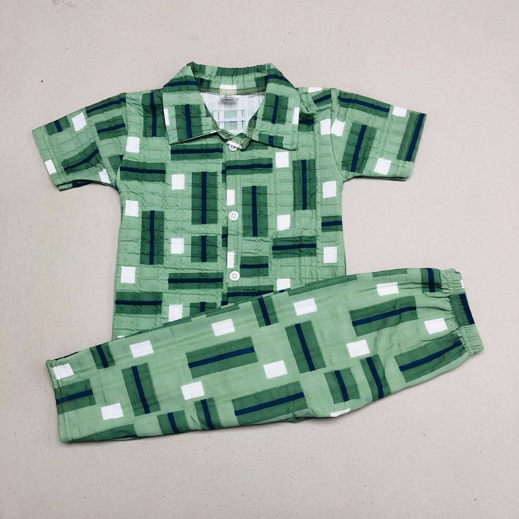 Clay And Blue Pant Set