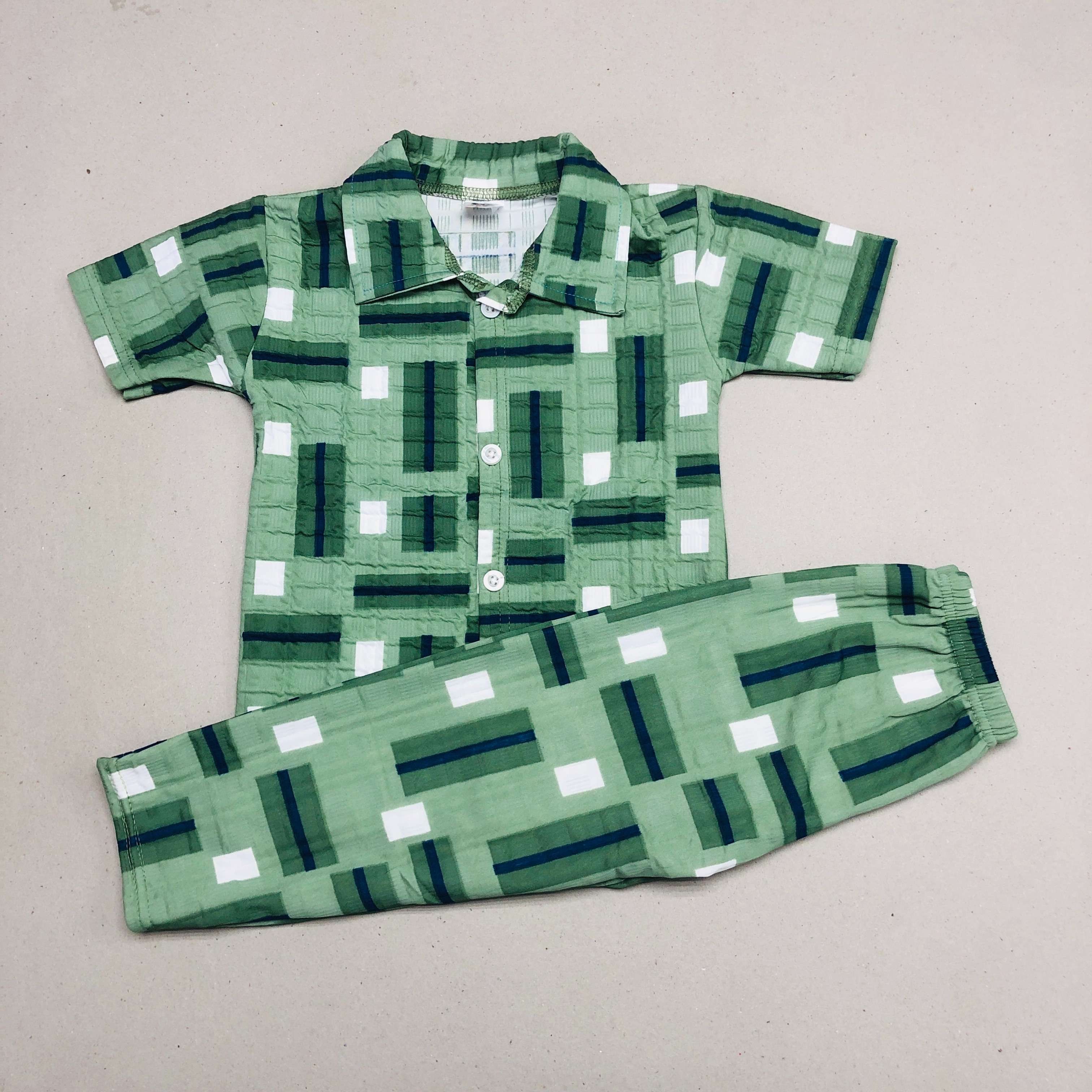 Clay And Blue Pant Set