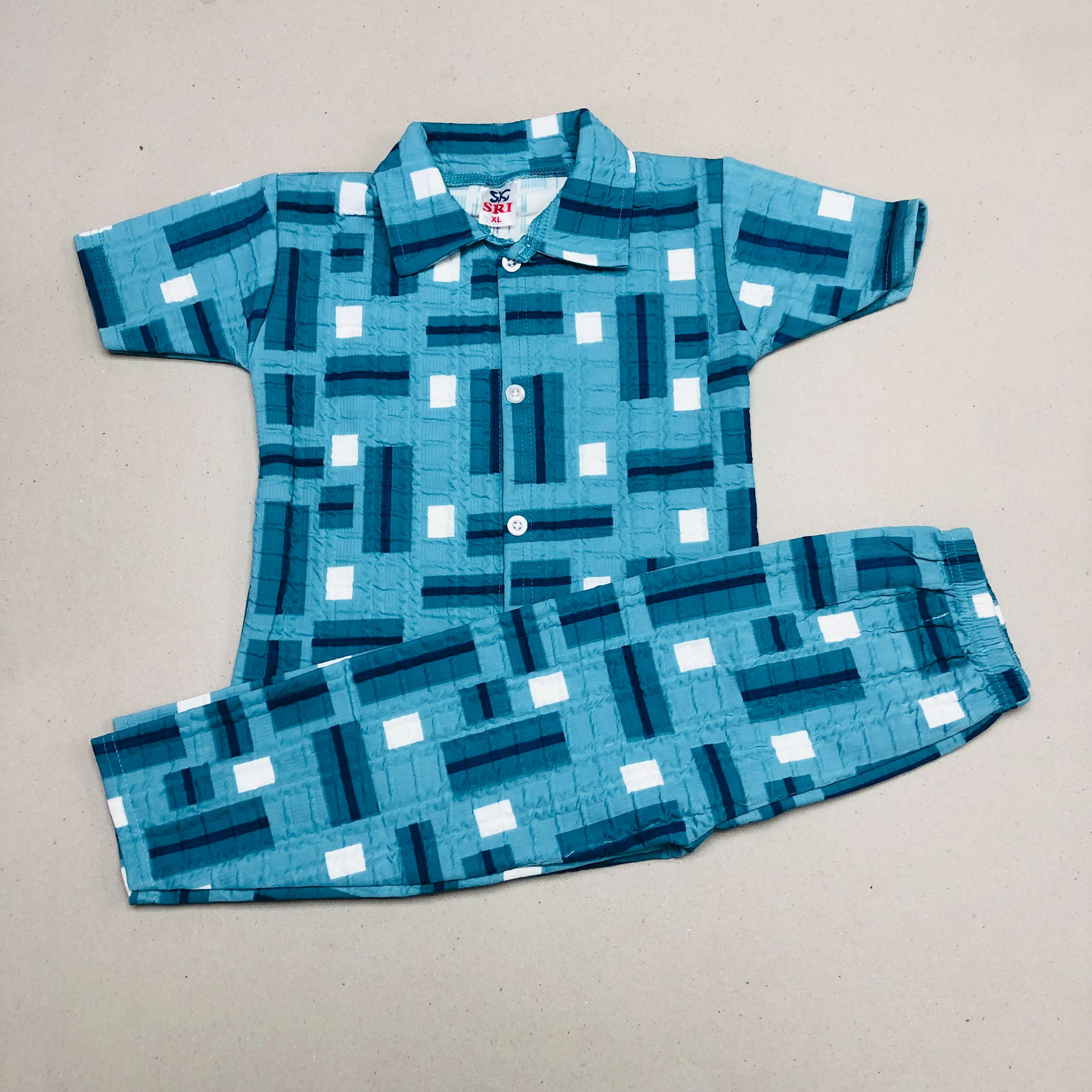 Clay And Blue Pant Set