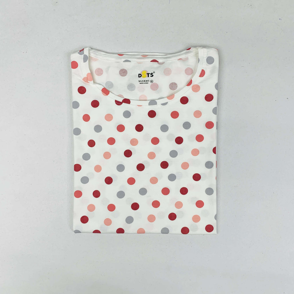 Dots Ladies Printed T-Shirt