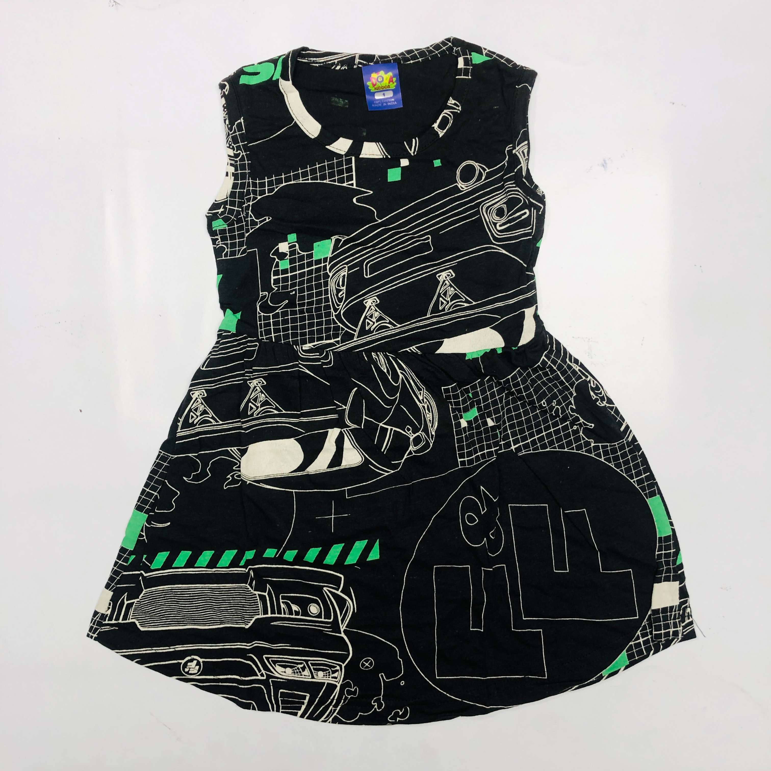 Dora Sleeveless Frock Combo Pack of 2