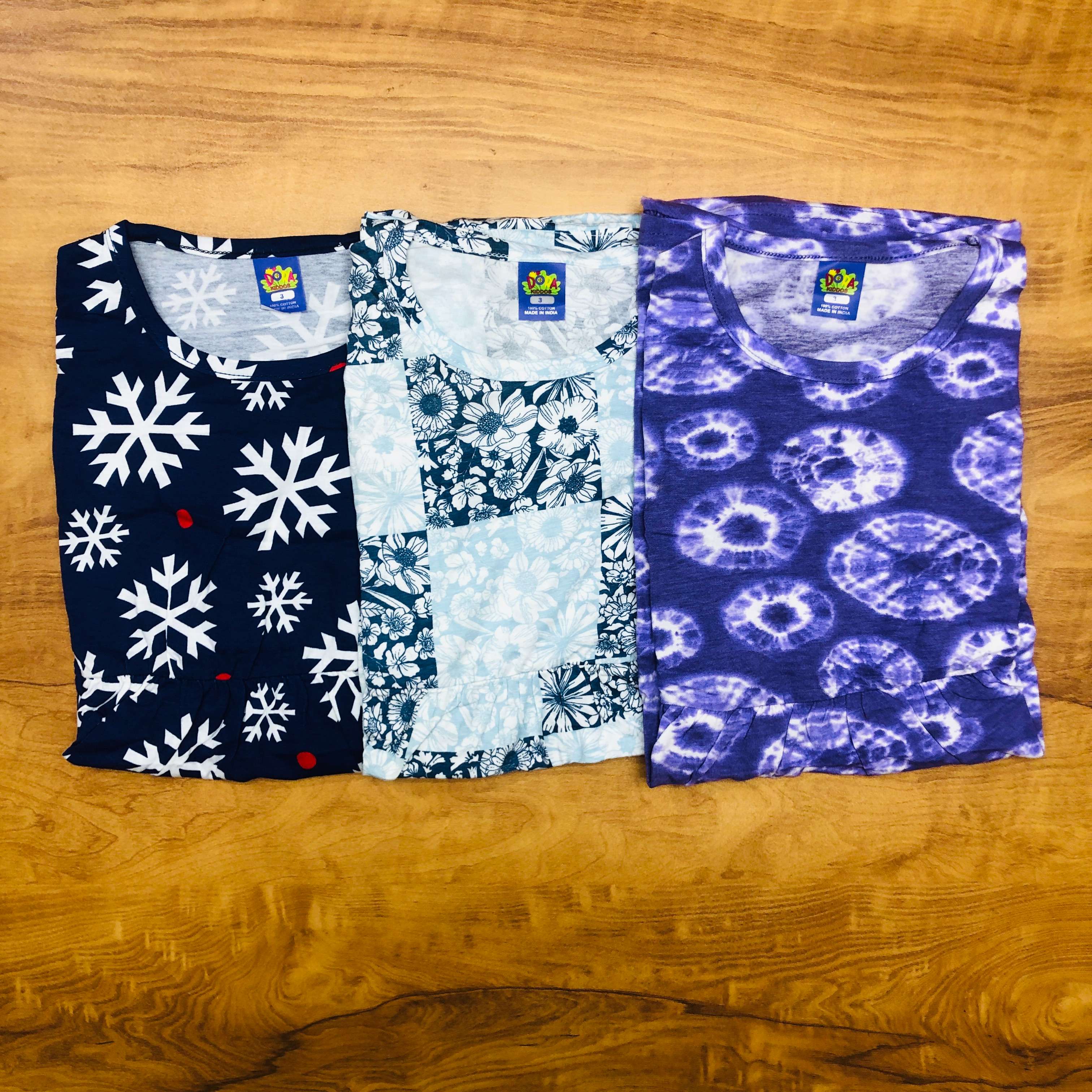 Dora Sleeveless Frock Combo Pack of 3