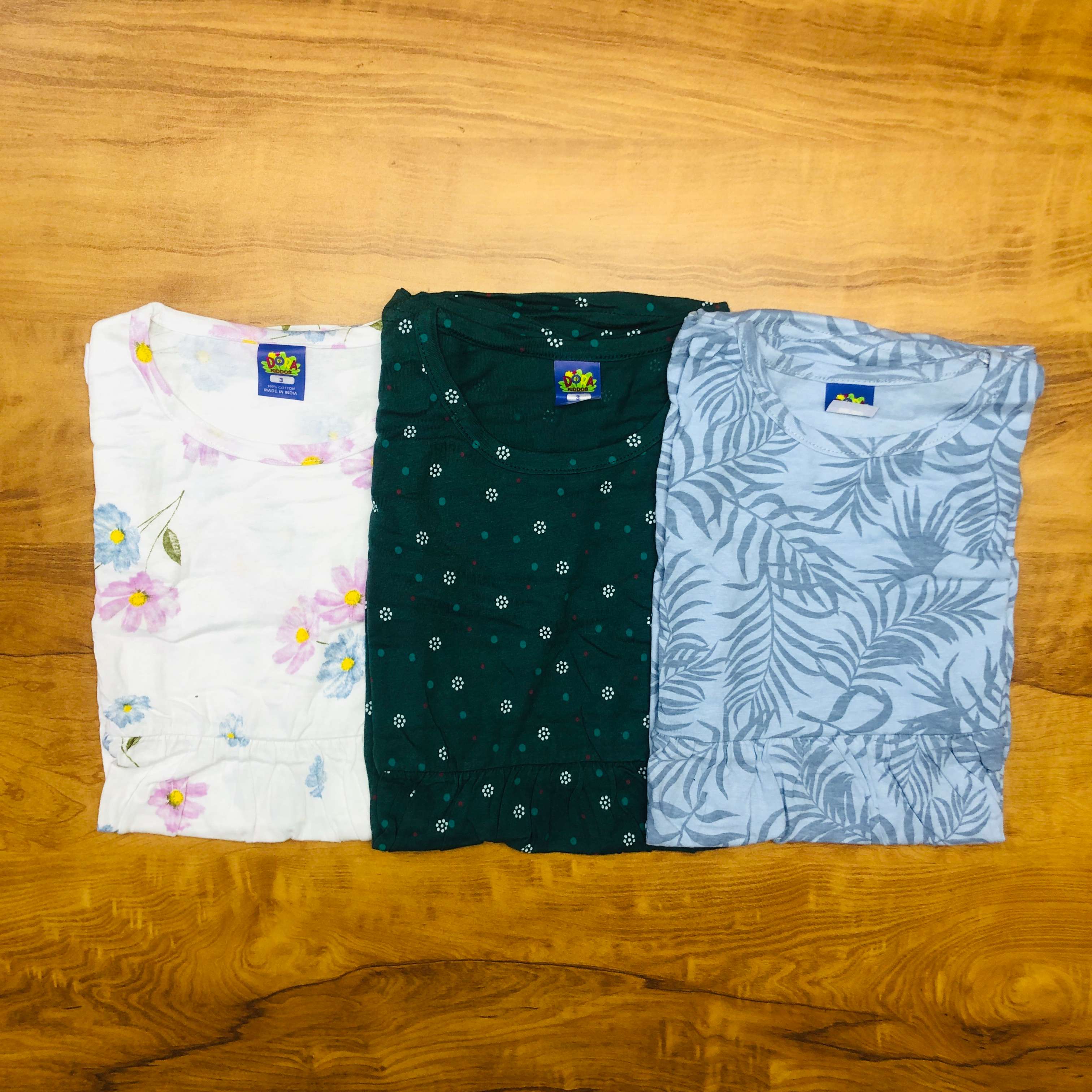 Dora Sleeveless Frock Combo Pack of 3