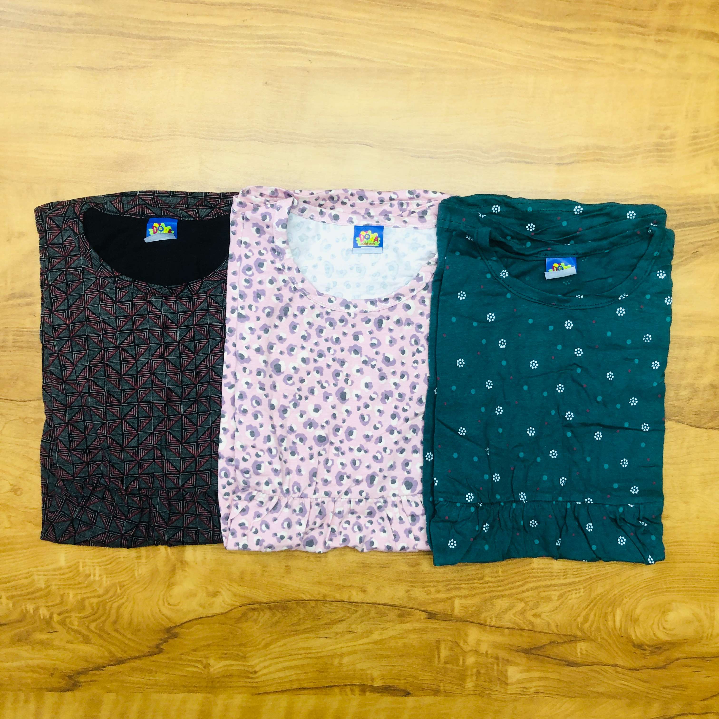 Dora Sleeveless Frock Combo Pack of 3