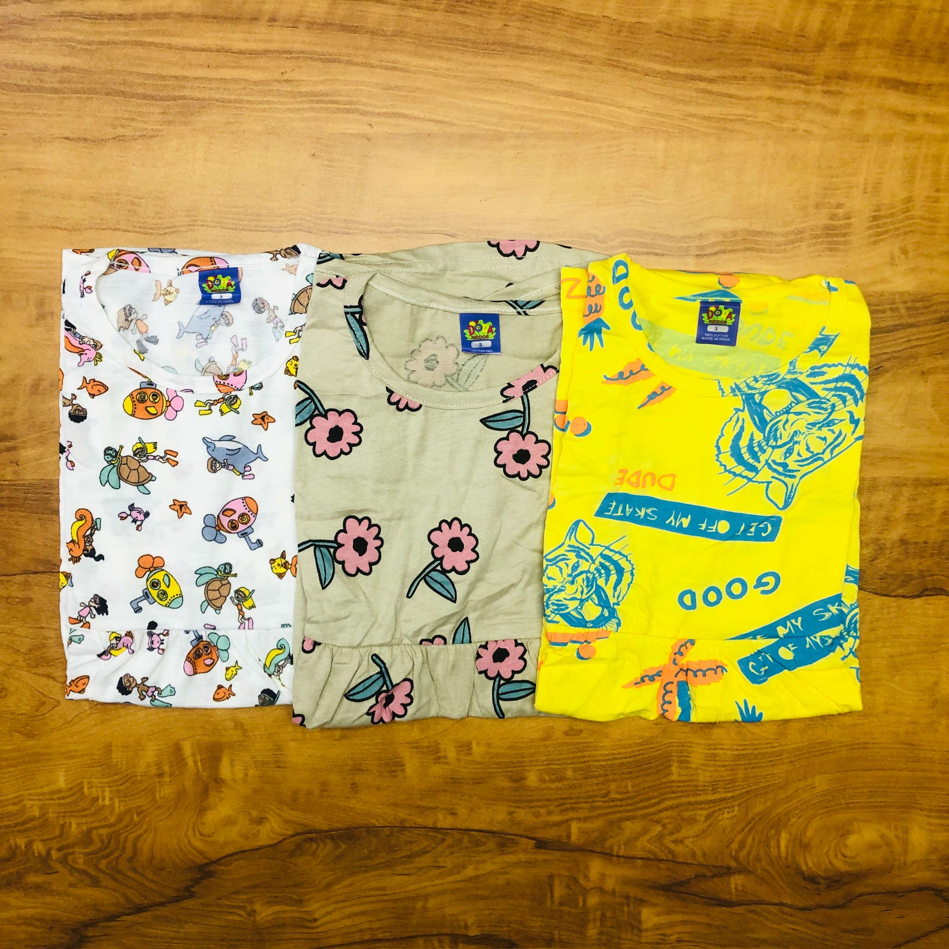 Dora Sleeveless Frock Combo Pack of 3