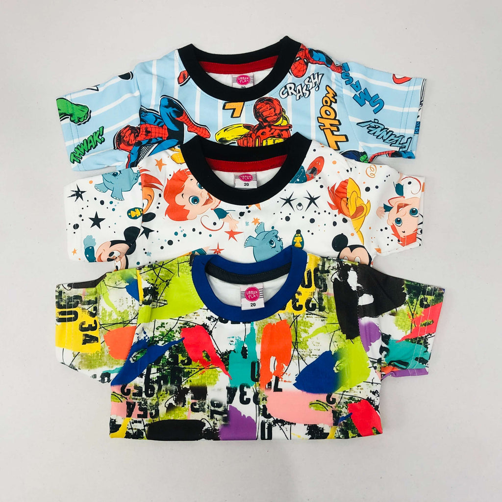 Little Heroes T-Shirt Combo Pack Of 3