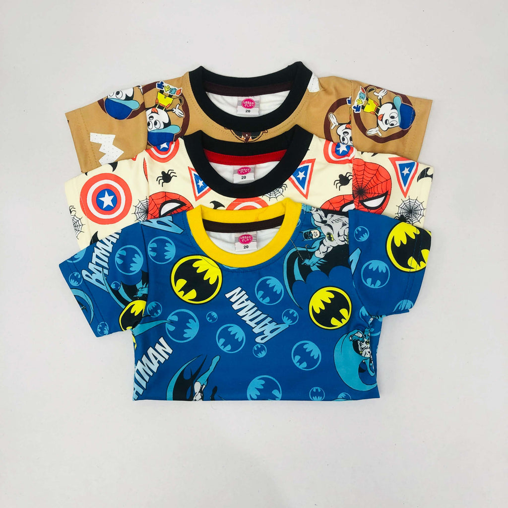 Little Heroes T-Shirt Combo Pack Of 3
