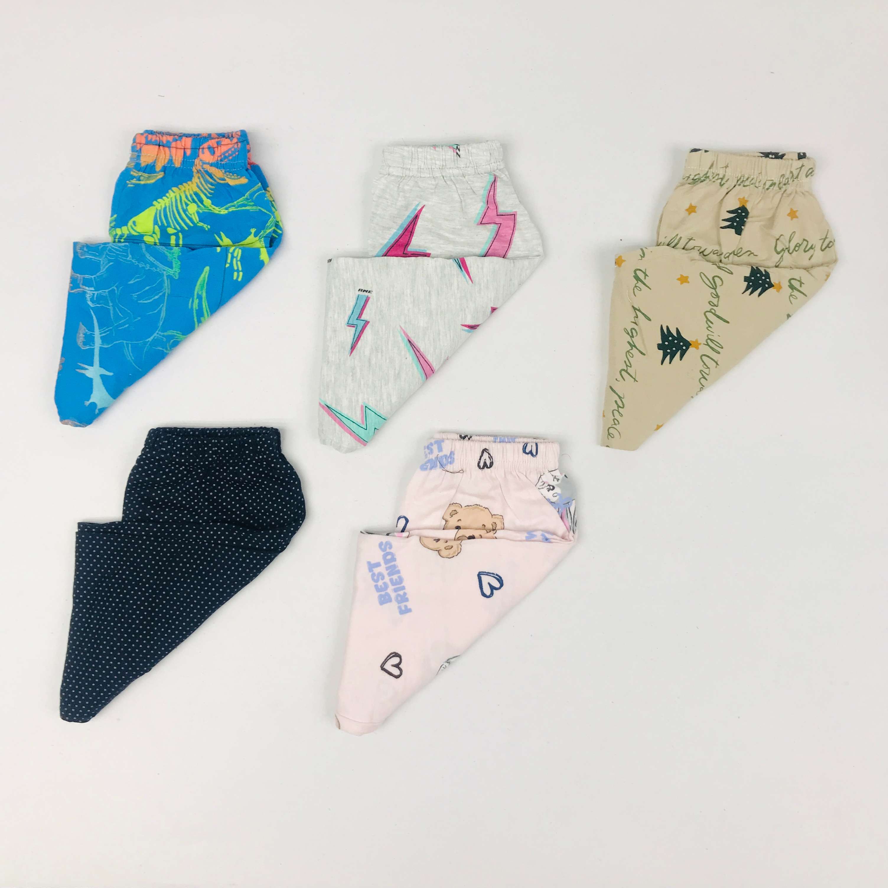 Unisex Kids Pants Pack of 5