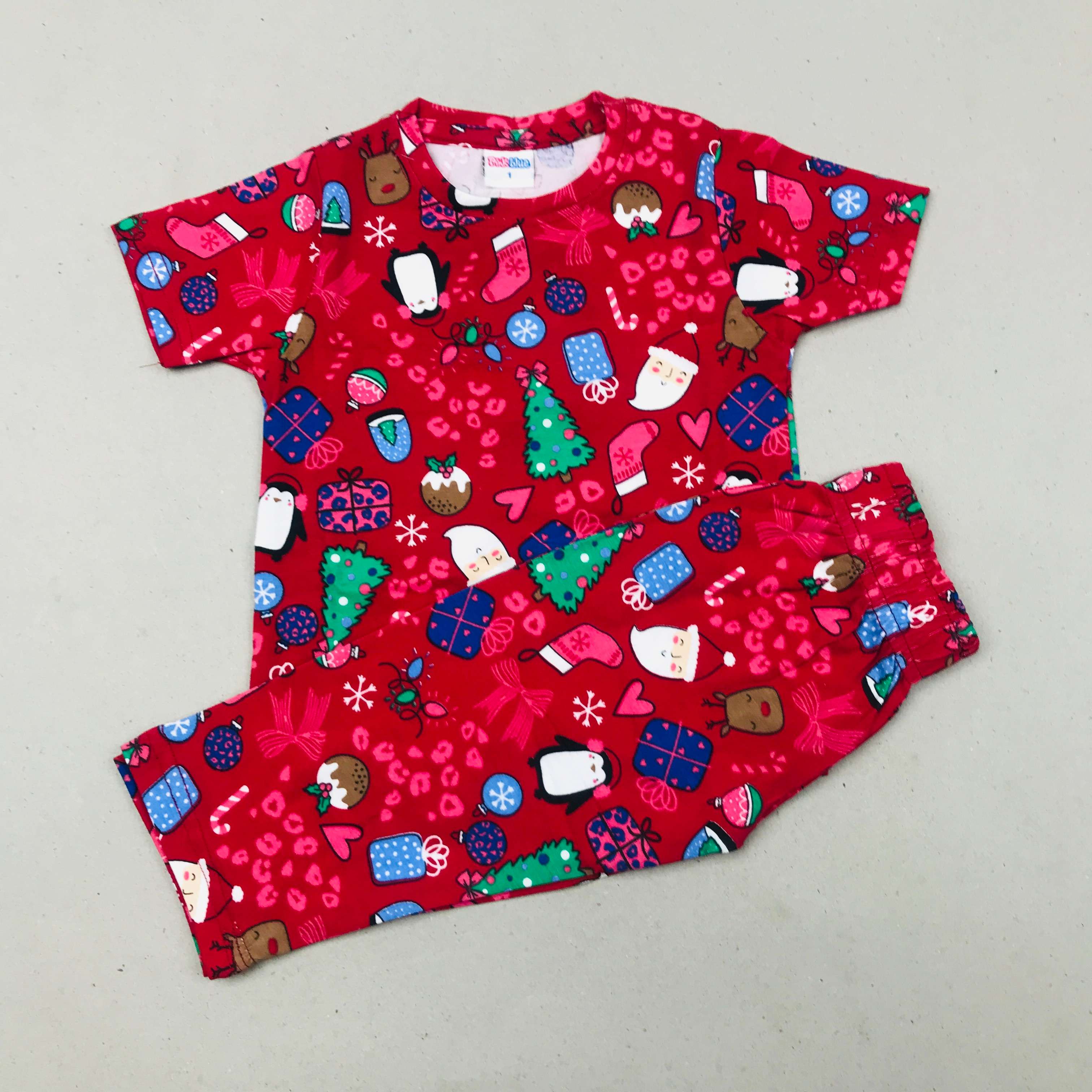 Pink Blue Printed Set