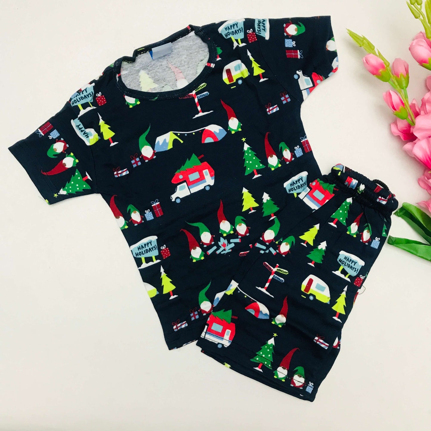 Kids Printed Shorts Set