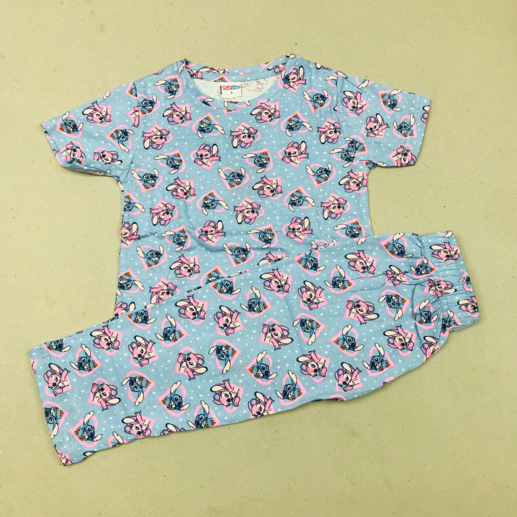 Pink Blue Printed Set