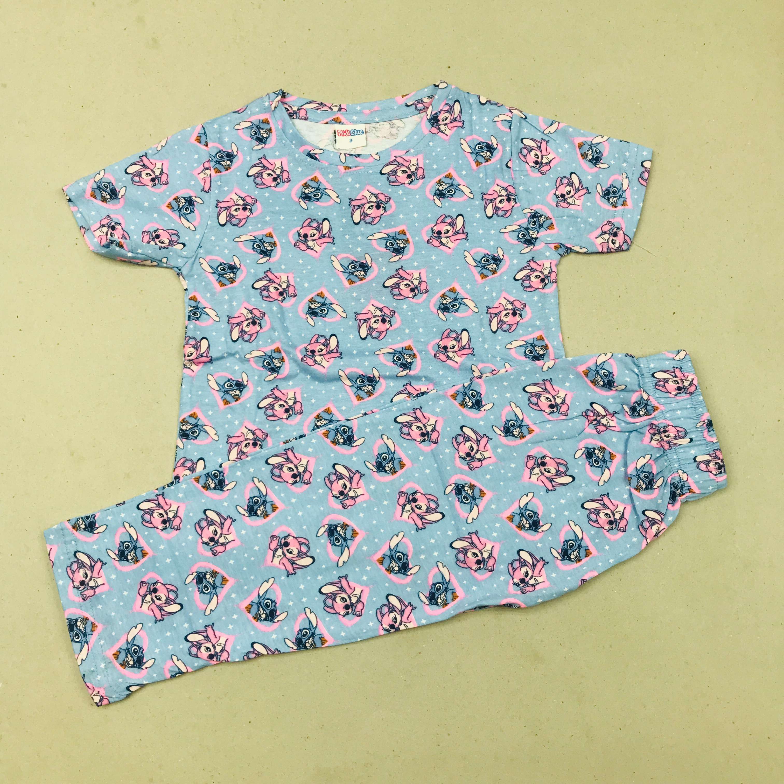 Pink Blue Printed Set