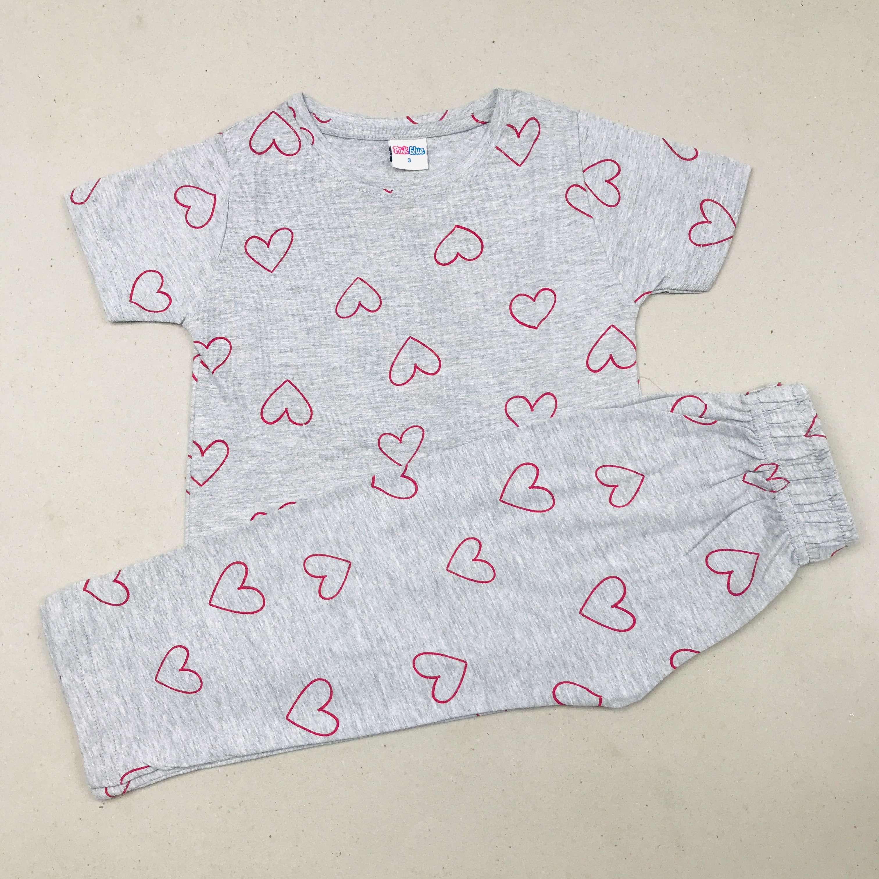 Pink Blue Printed Set