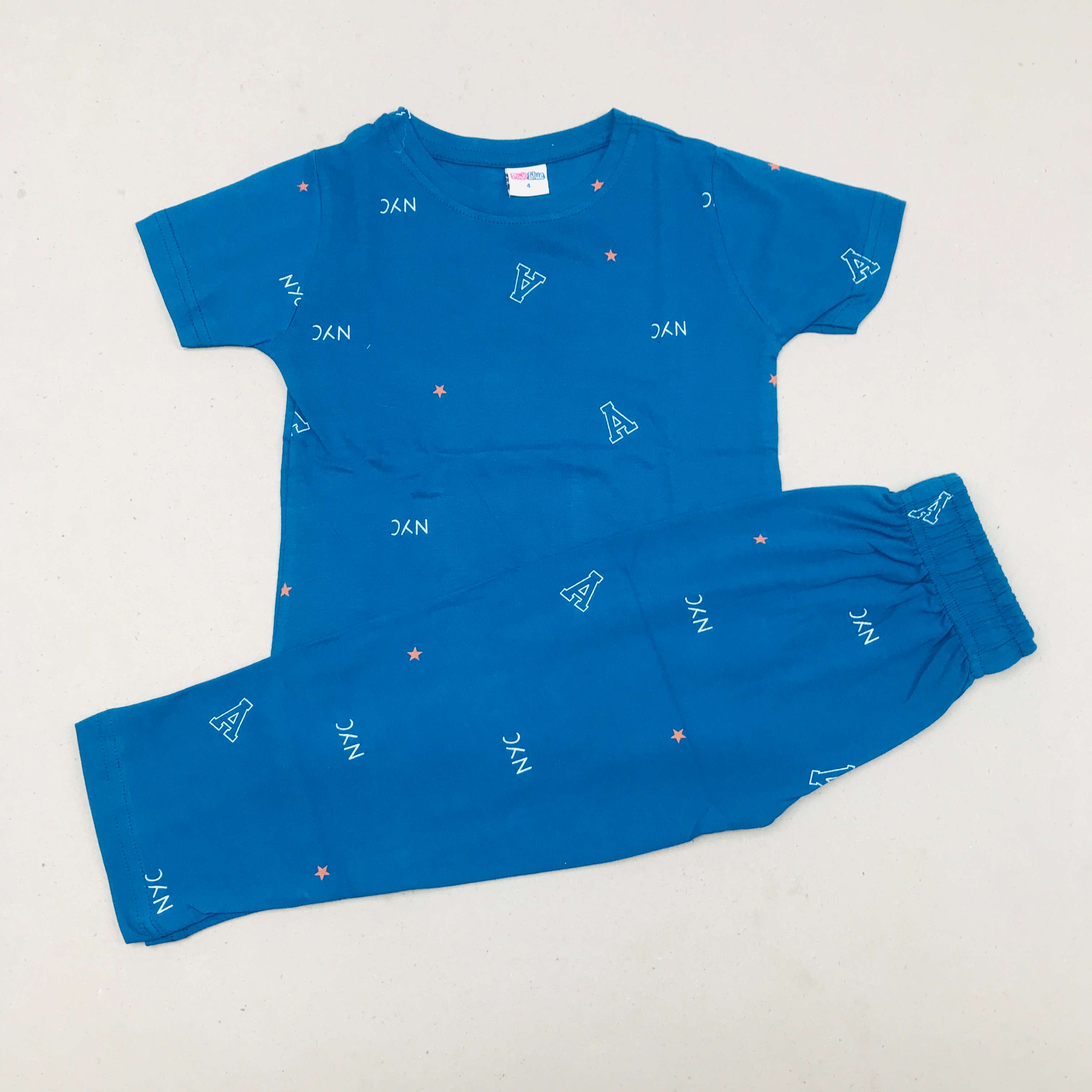 Pink Blue Printed Set