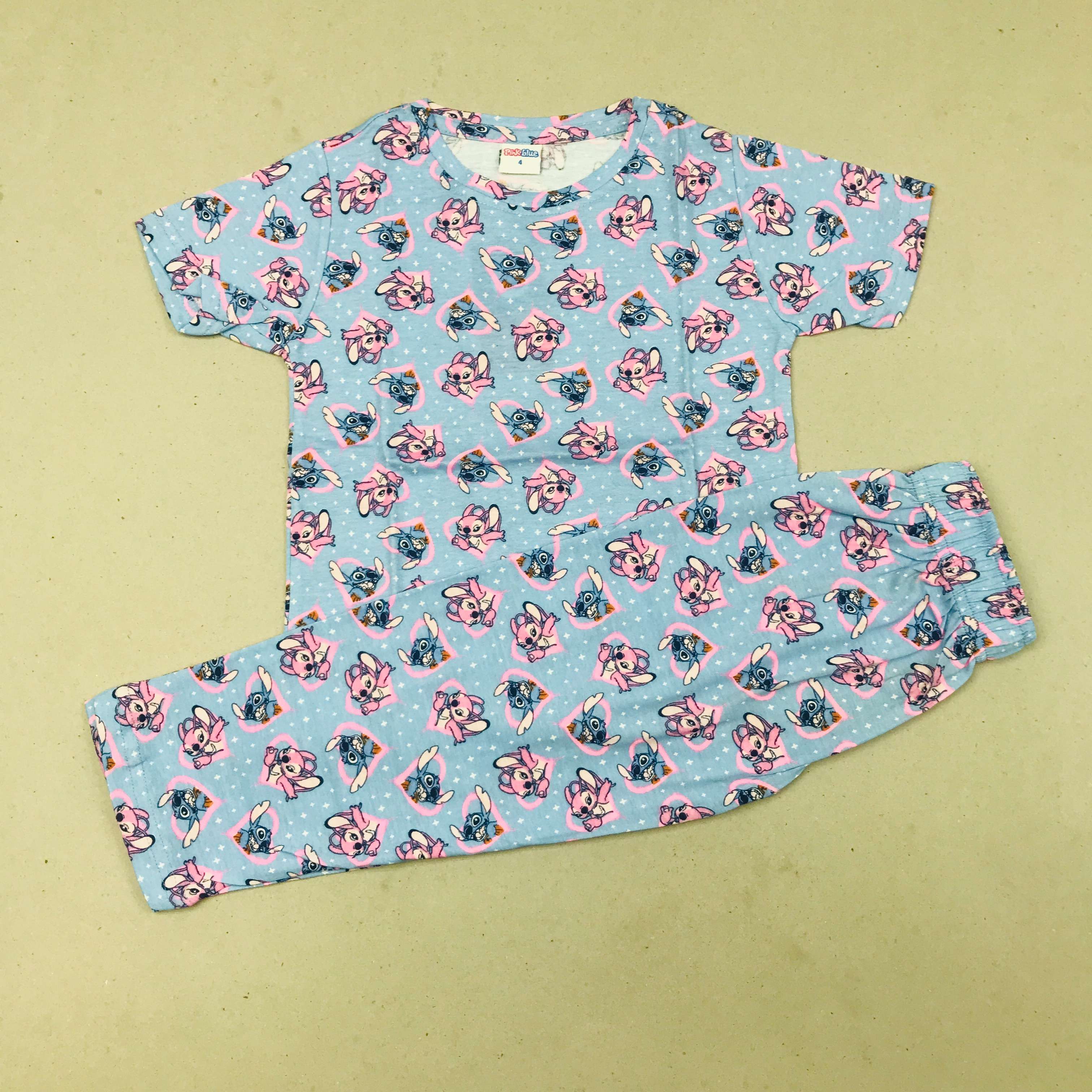 Pink Blue Printed Set