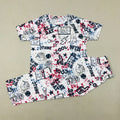 Pink Blue Printed Set